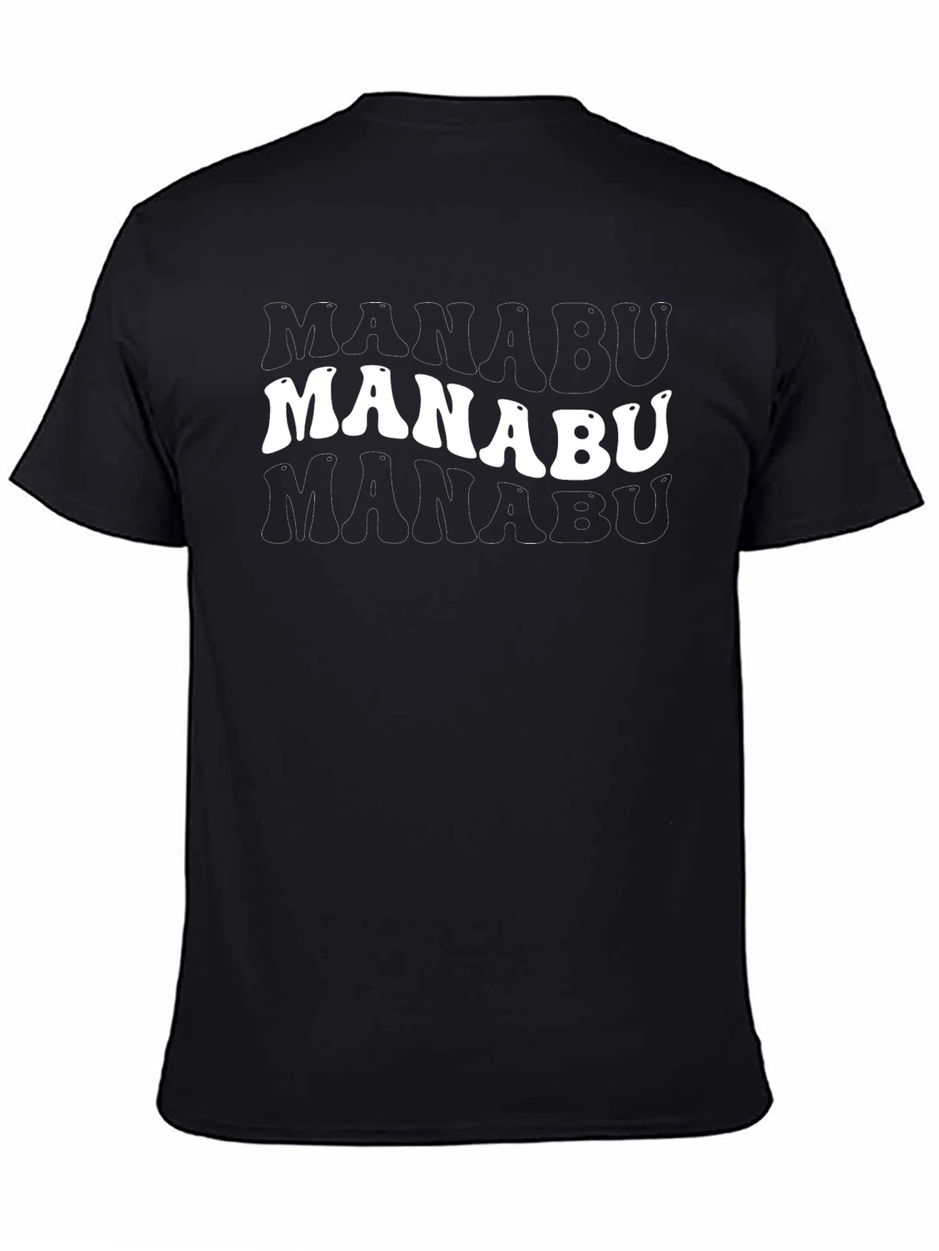 Manabu Retro T-Shirt - Black