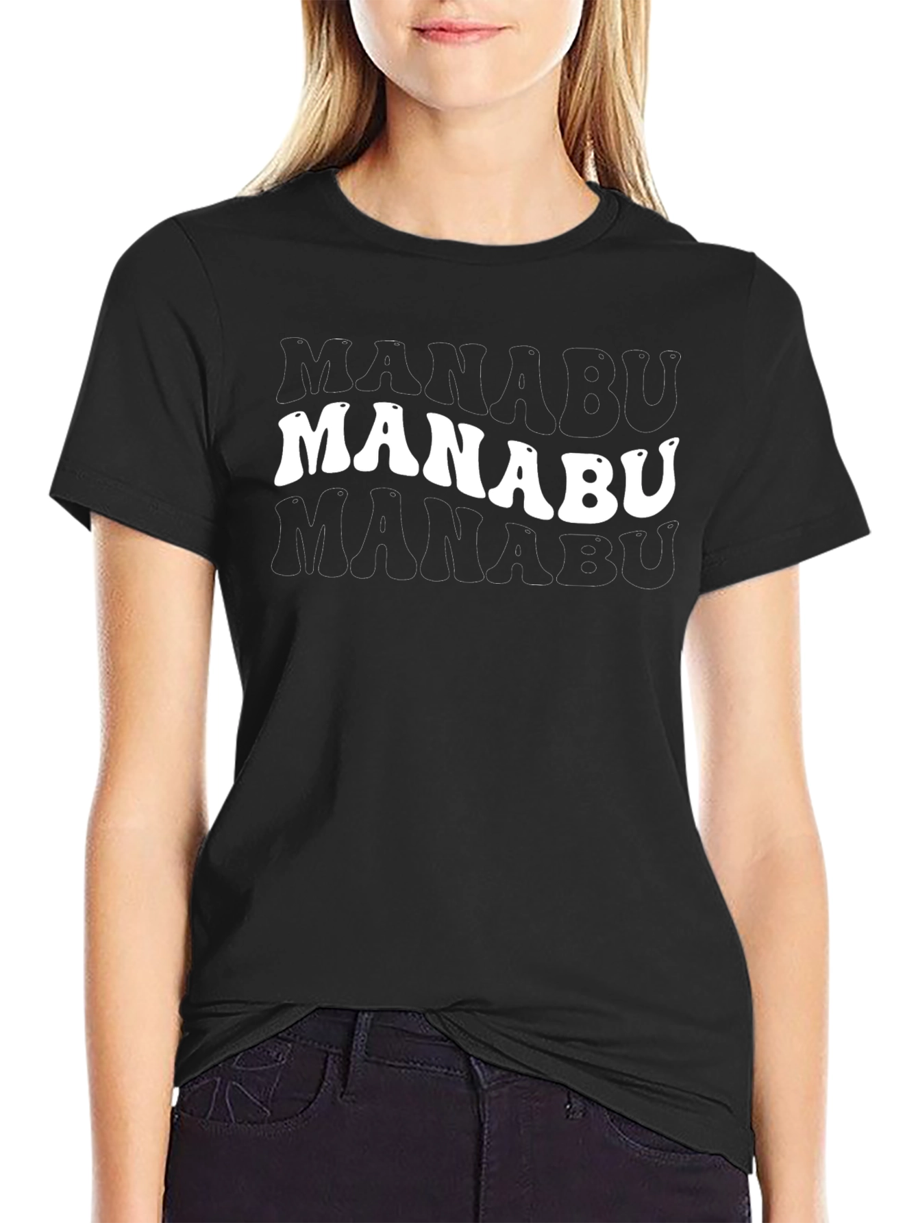 Manabu Retro T-Shirt - Black