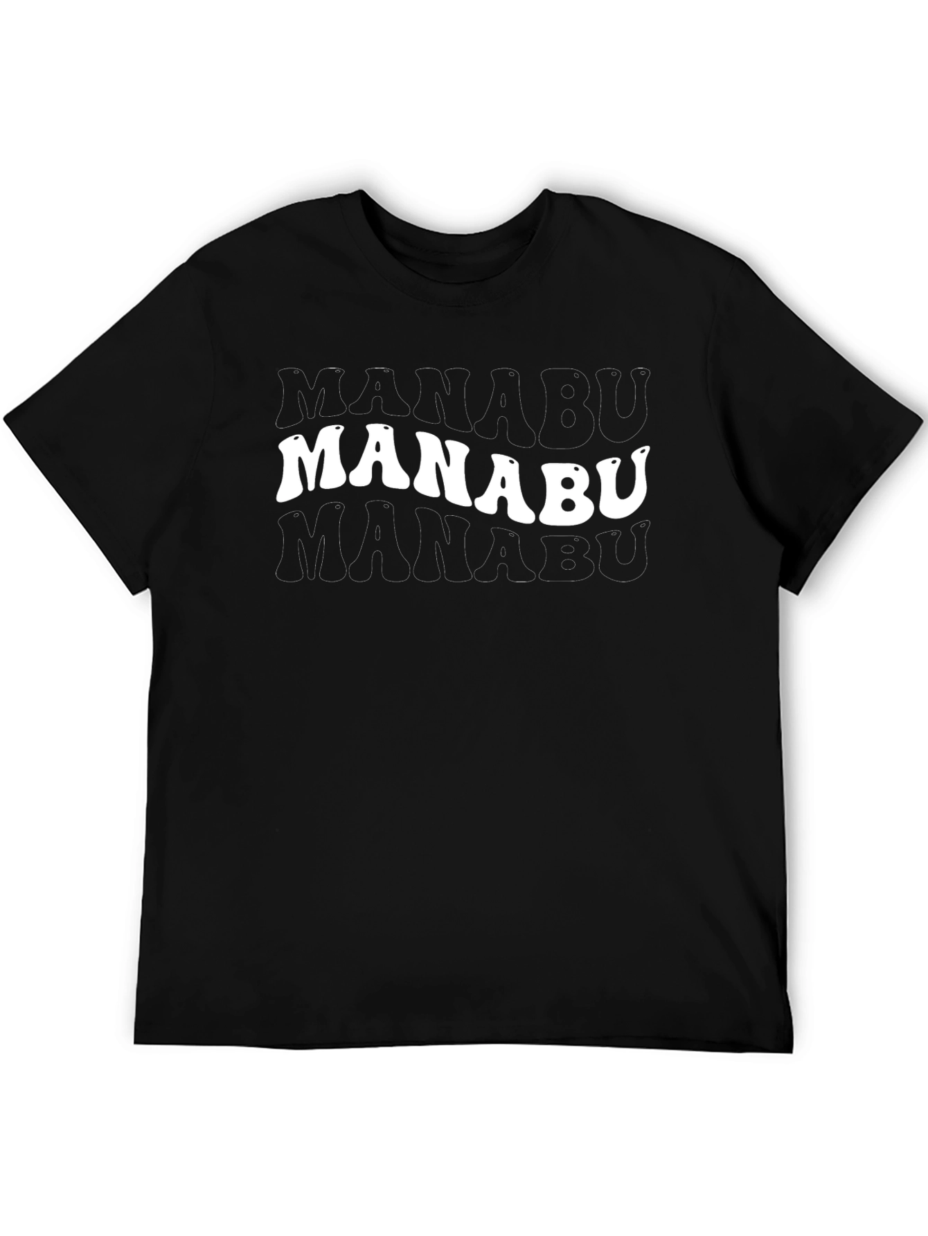 Manabu Retro T-Shirt - Black