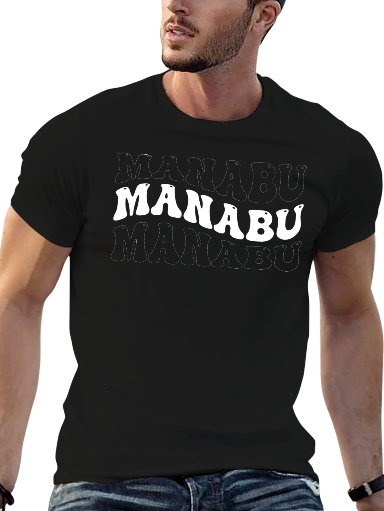 Manabu Retro T-Shirt - Black