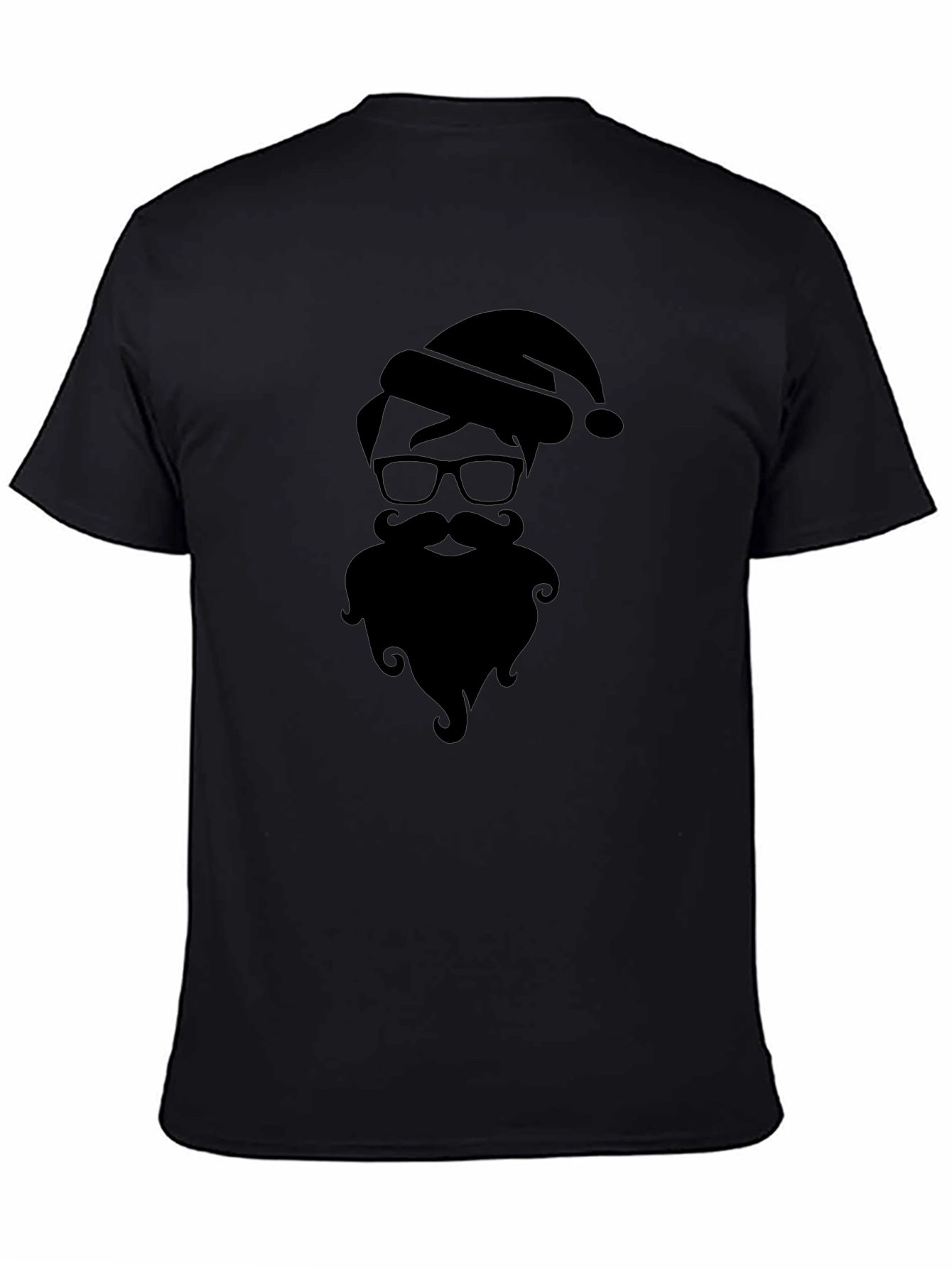 Hipster Santa Silhouette Graphic Tee