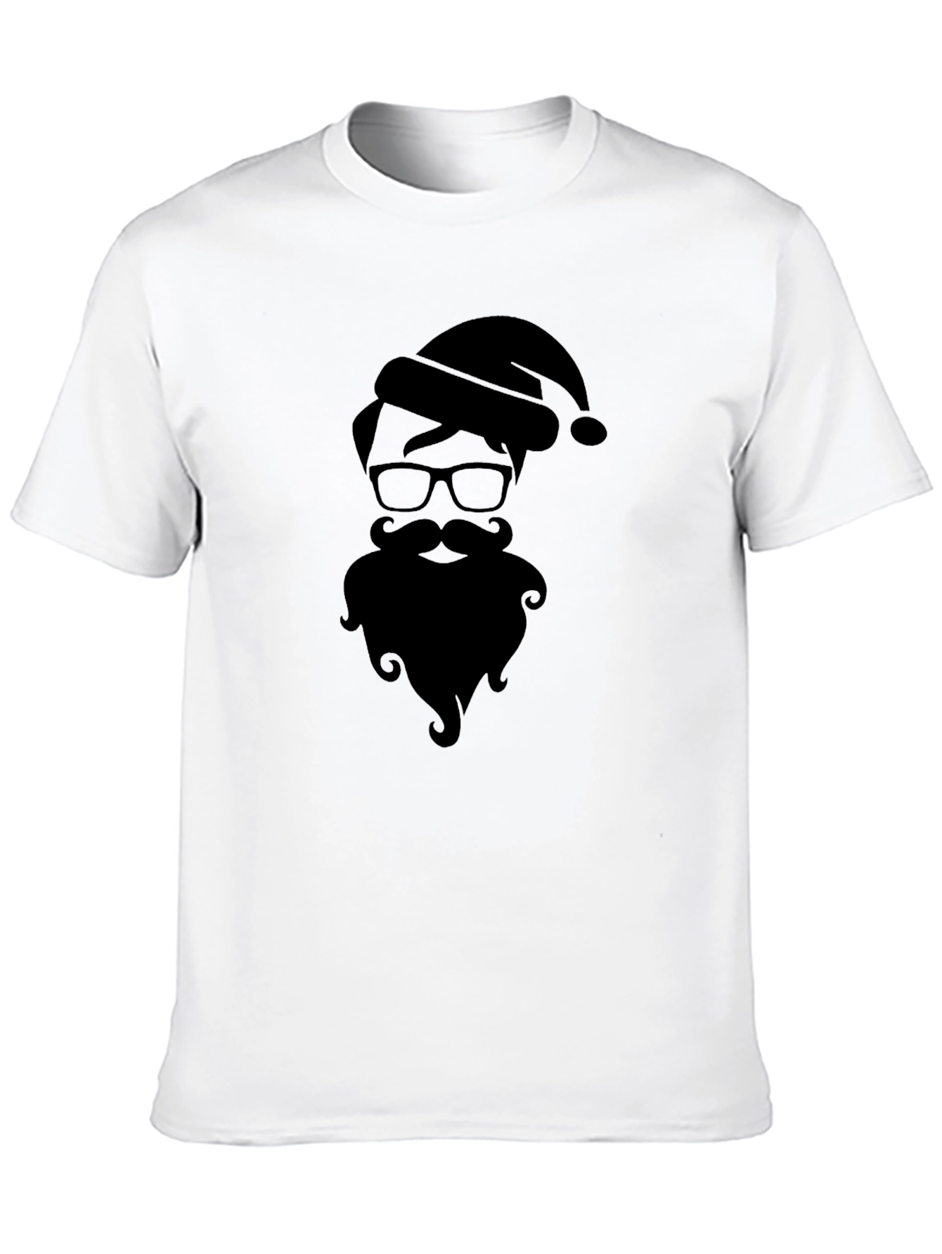 Hipster Santa Silhouette Graphic Tee