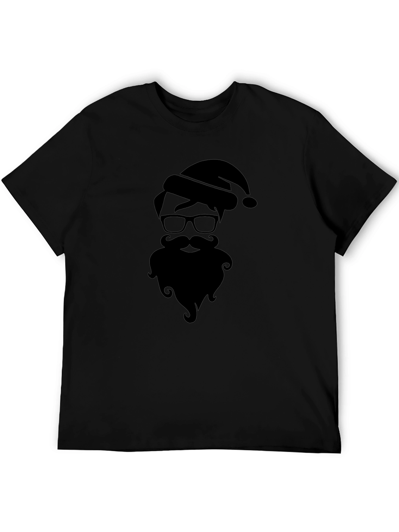 Hipster Santa Silhouette Graphic Tee