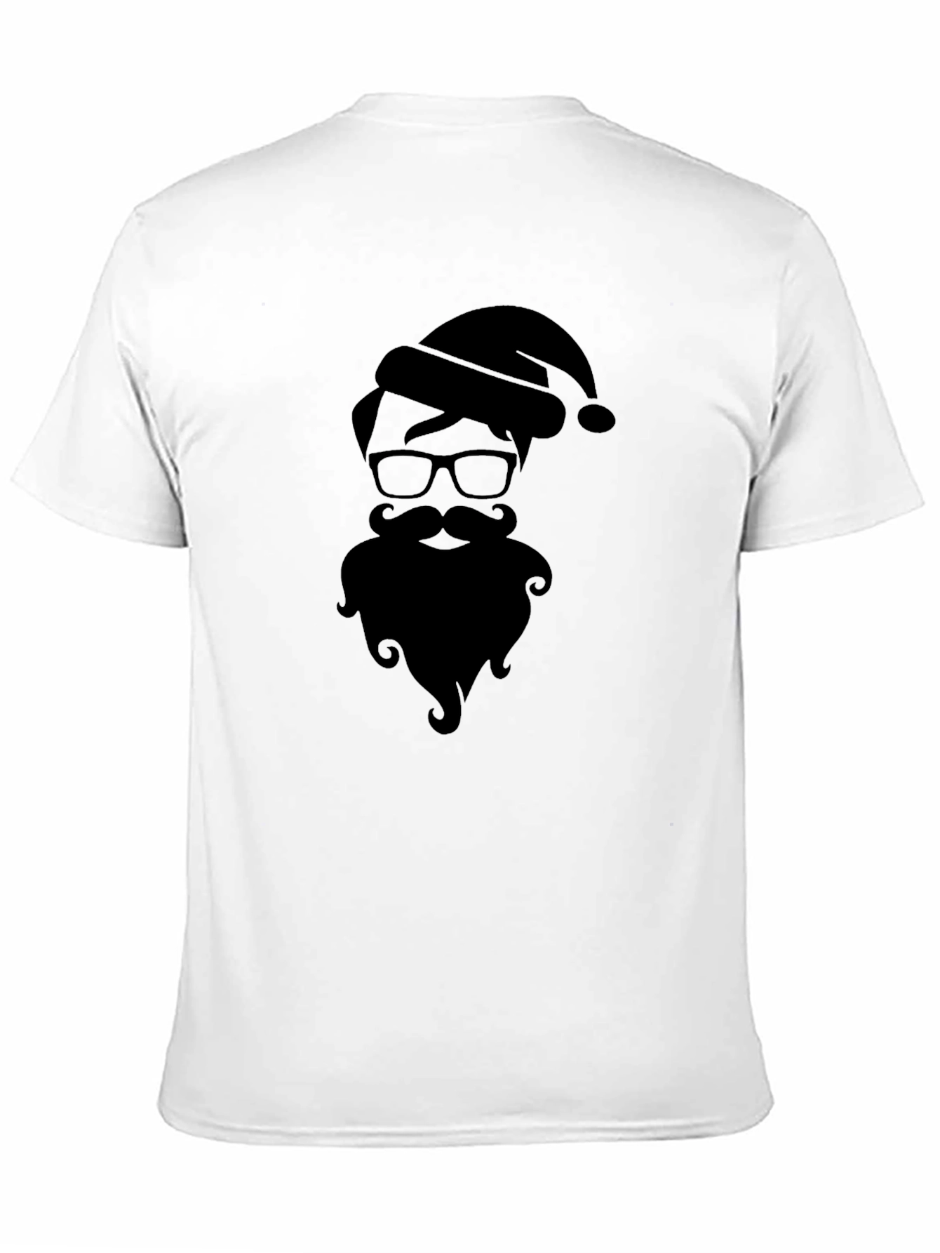 Hipster Santa Silhouette Graphic Tee