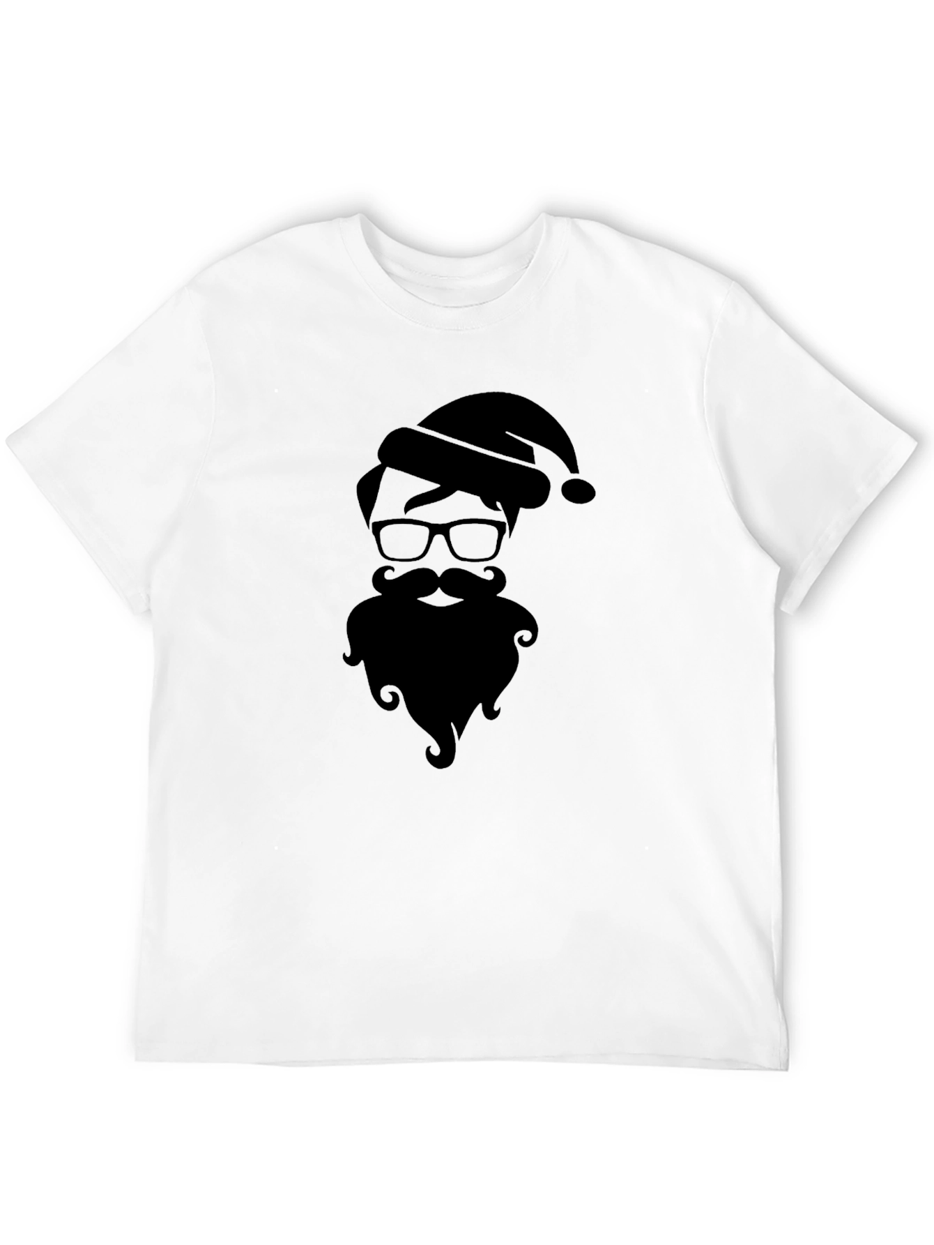 Hipster Santa Silhouette Graphic Tee