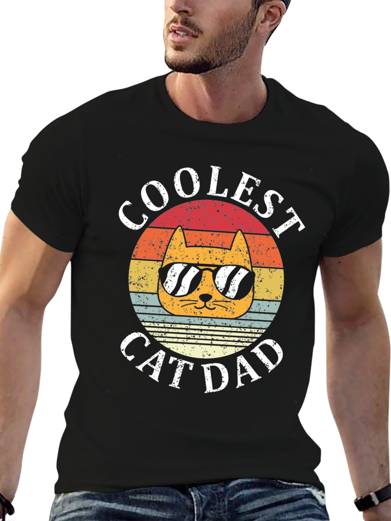 Coolest Cat Dad Graphic Tee