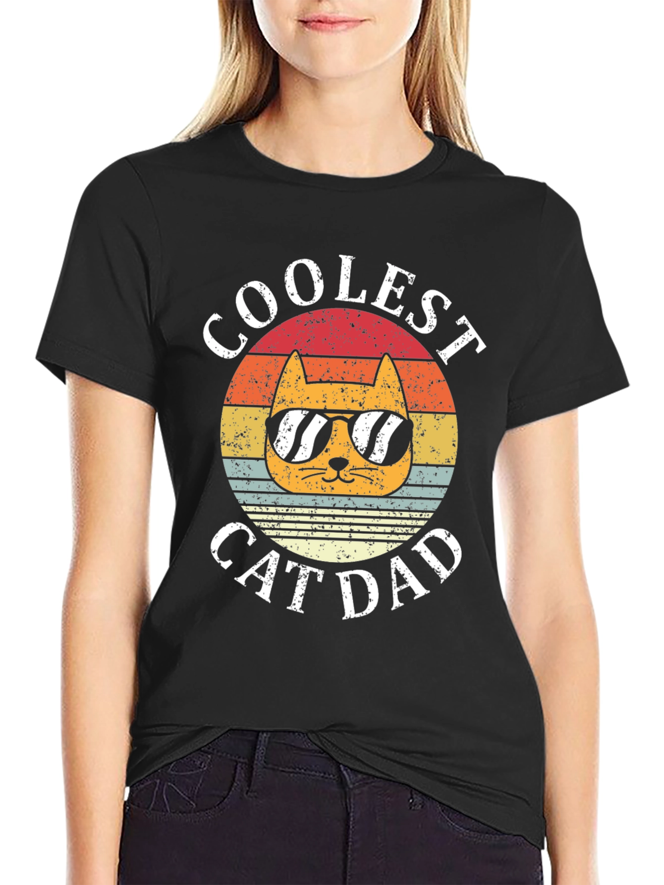 Coolest Cat Dad Graphic Tee