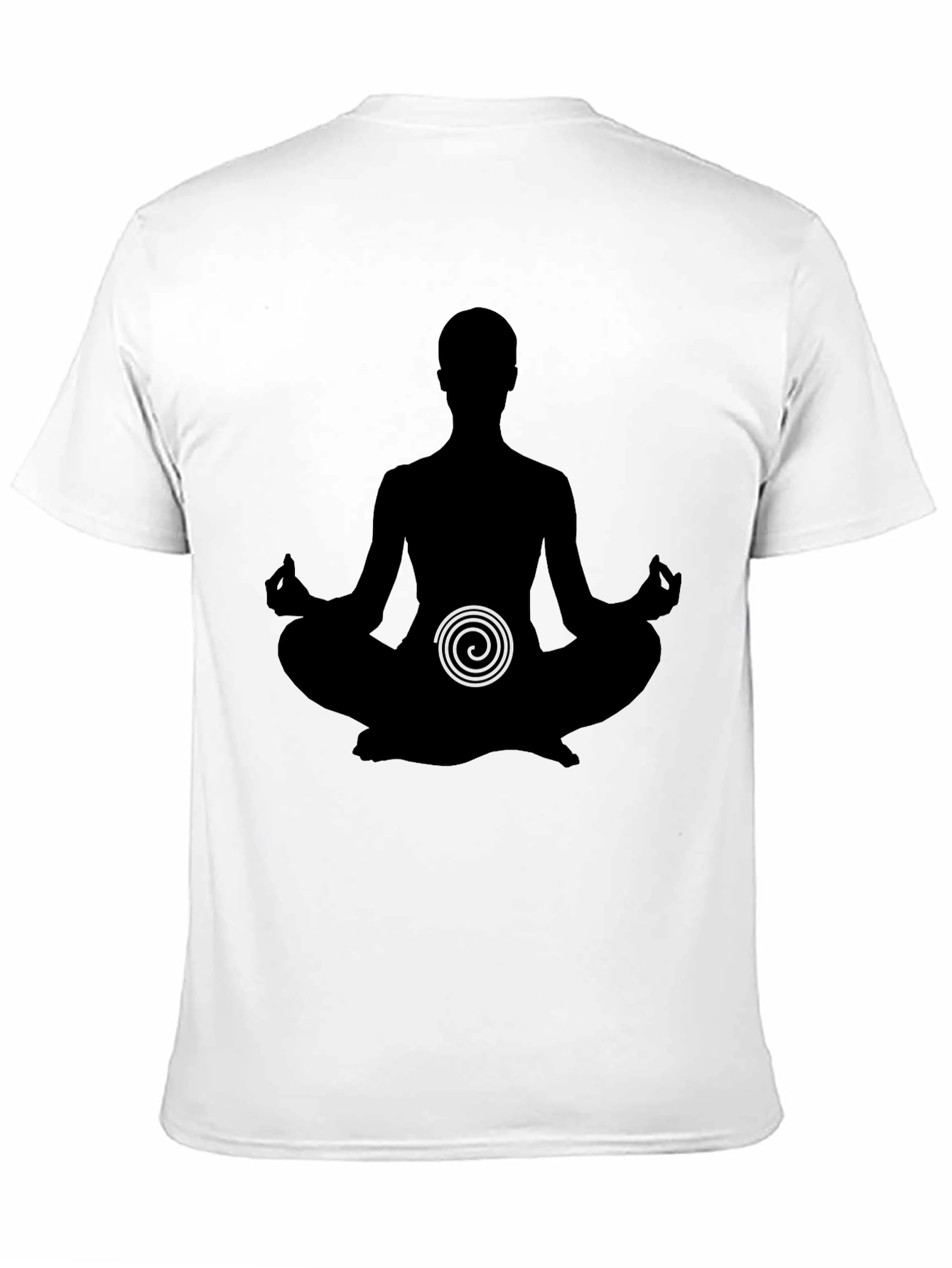 Meditative Spiral Graphic Black T-Shirt