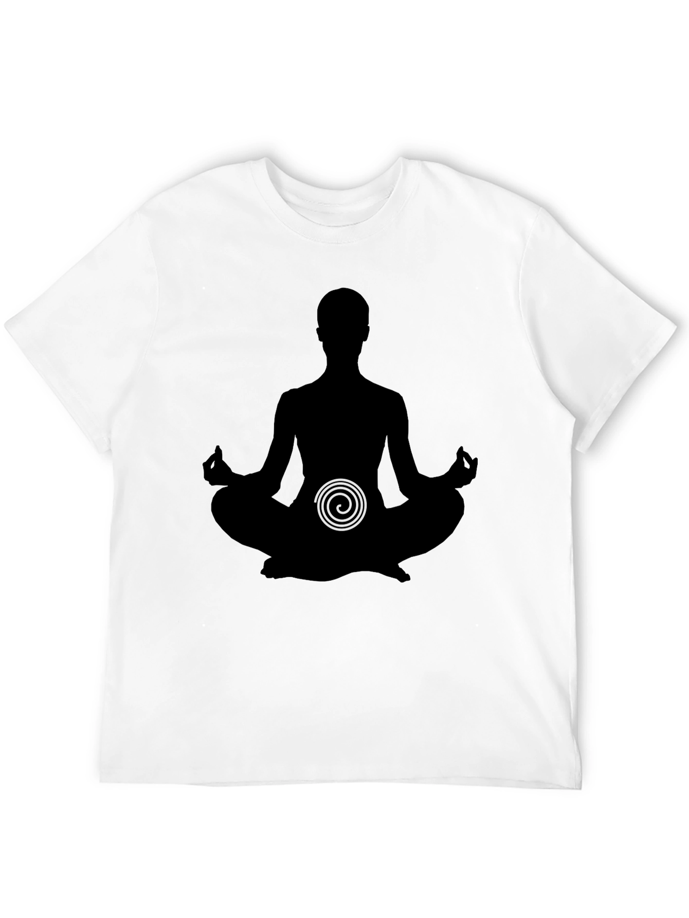 Meditative Spiral Graphic Black T-Shirt