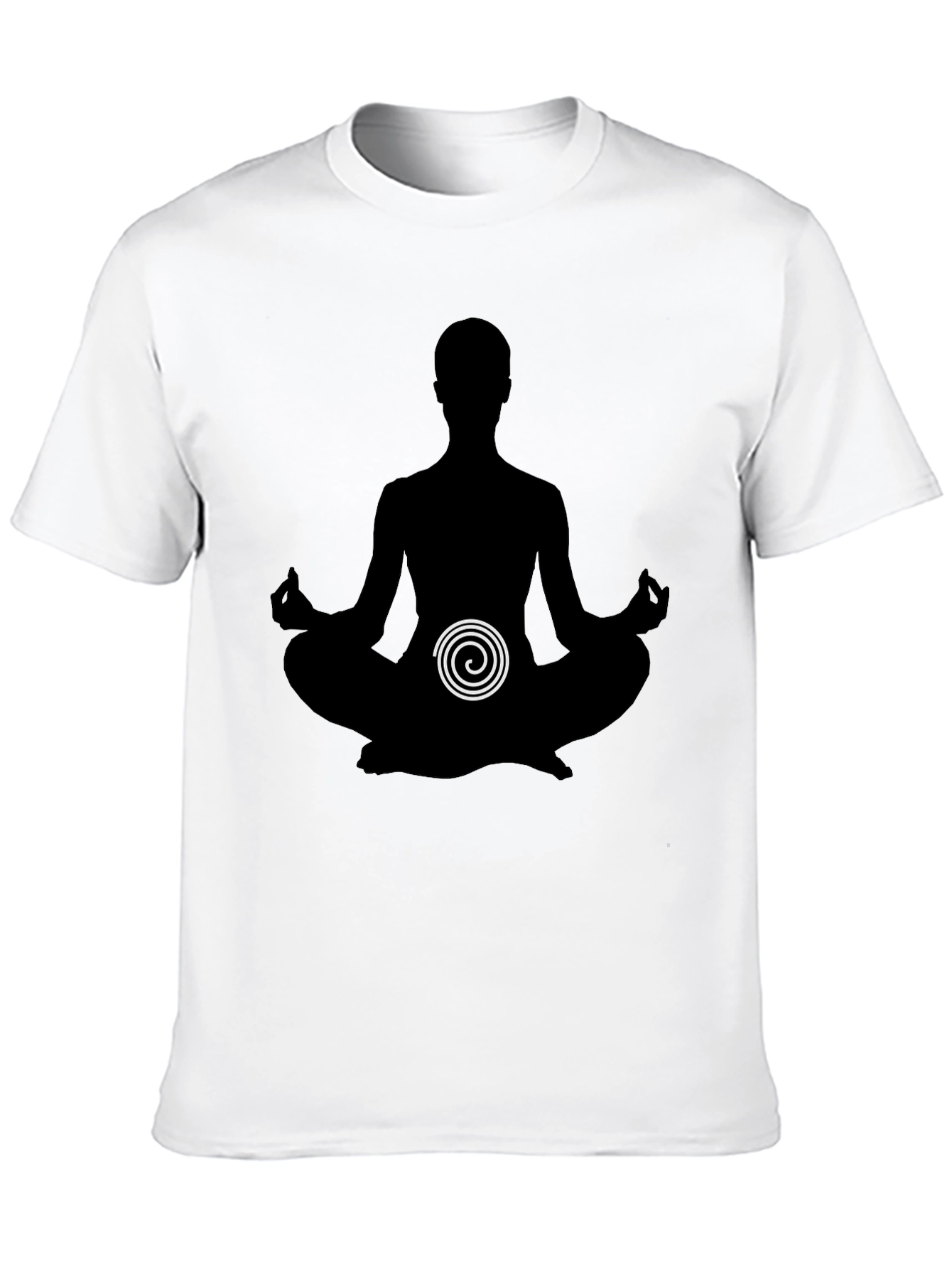 Meditative Spiral Graphic Black T-Shirt