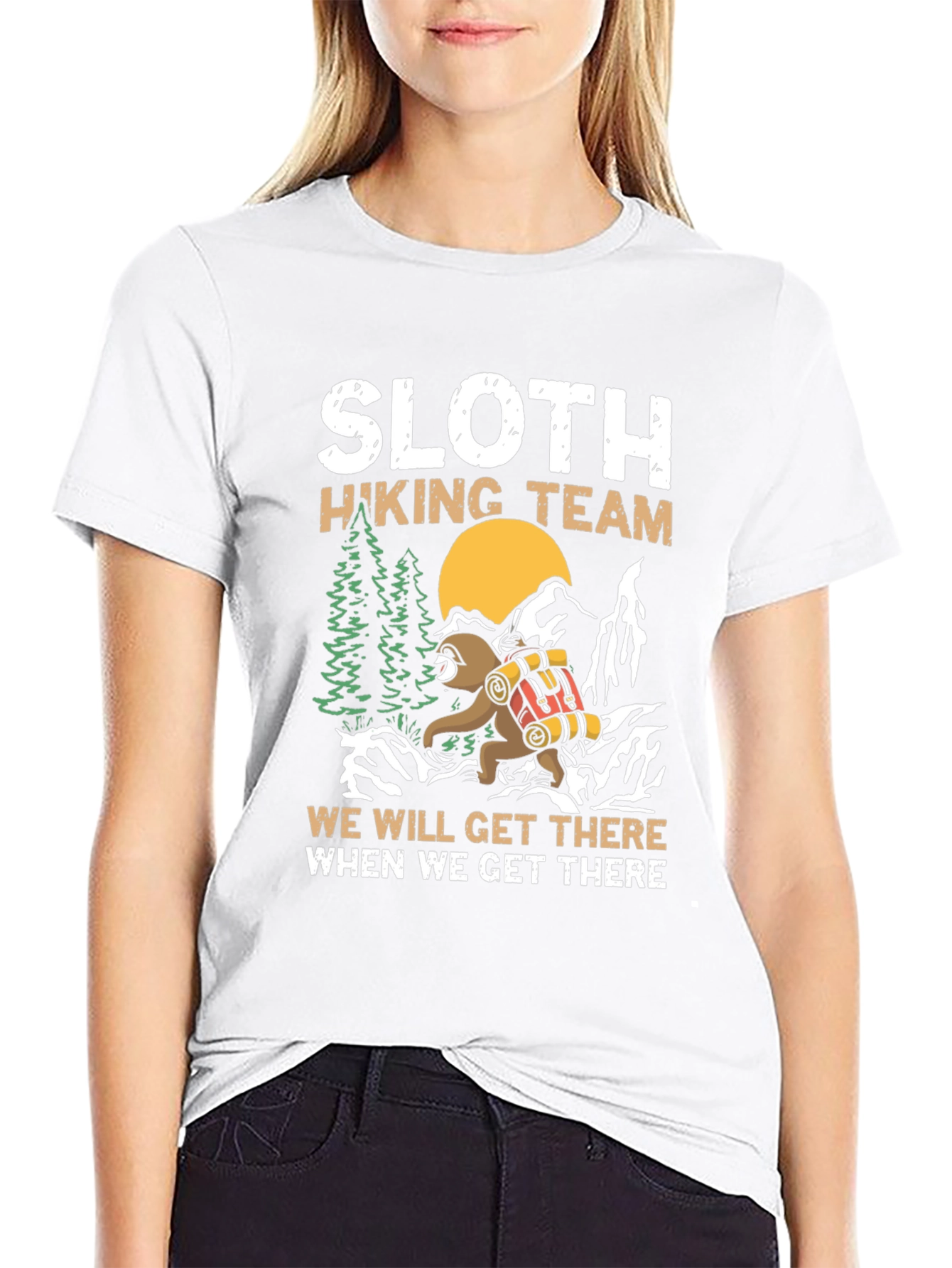 Sloth Hiking Team T-Shirt - Nature Adventure Tee