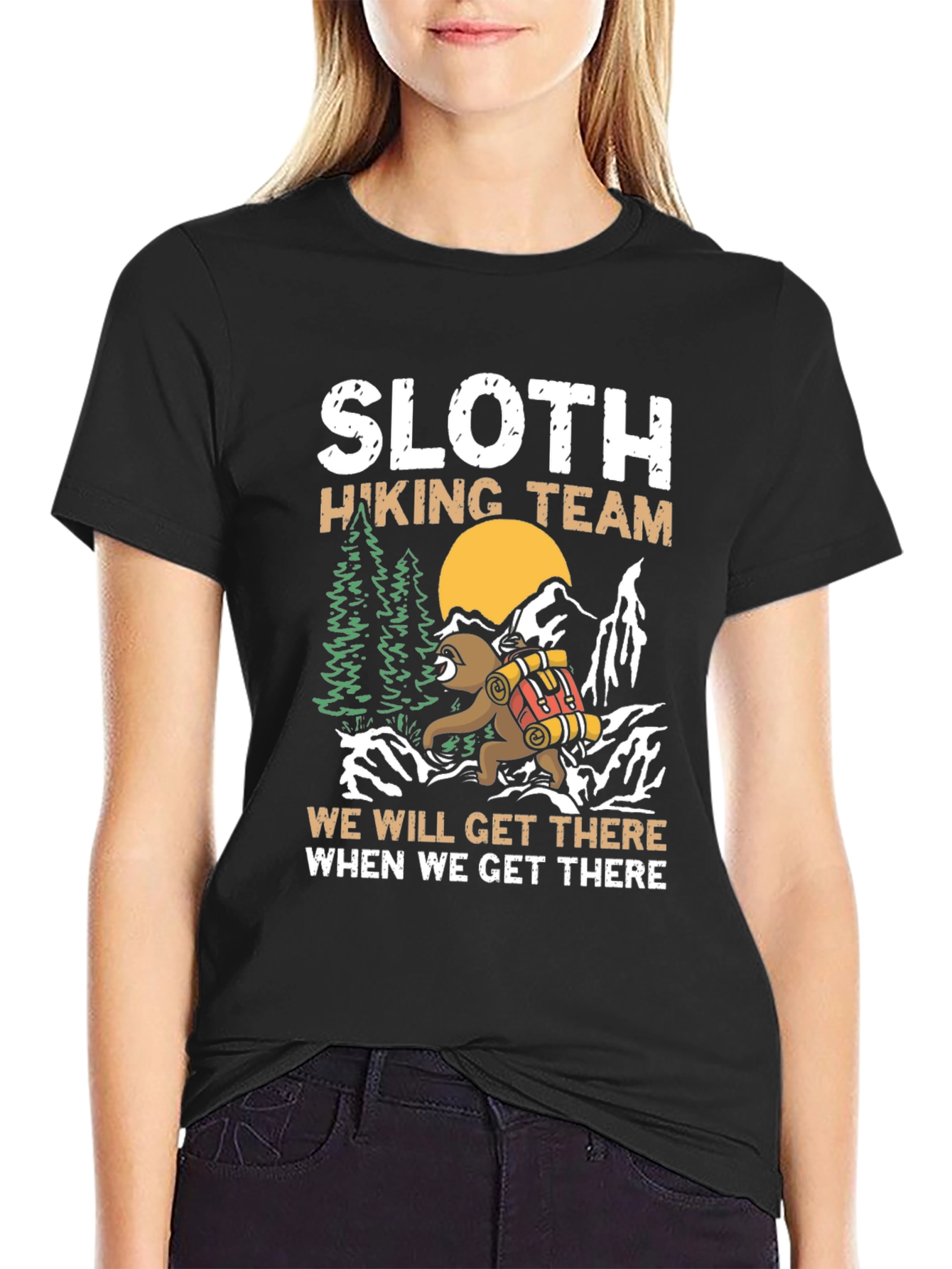 Sloth Hiking Team T-Shirt - Nature Adventure Tee