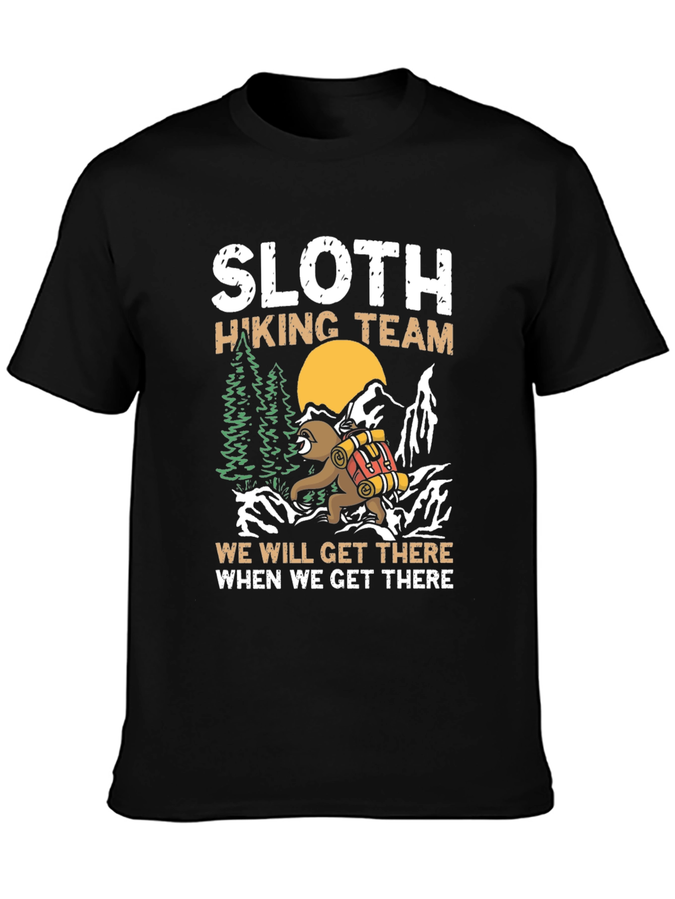 Sloth Hiking Team T-Shirt - Nature Adventure Tee