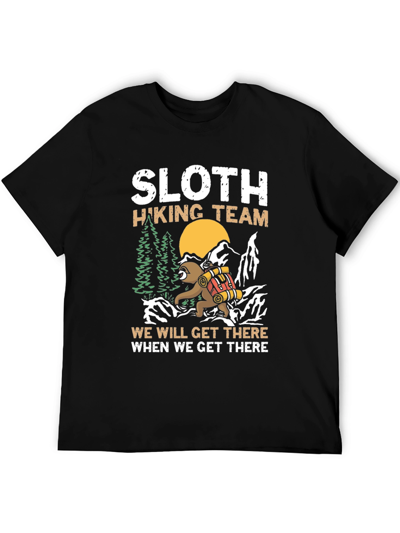 Sloth Hiking Team T-Shirt - Nature Adventure Tee