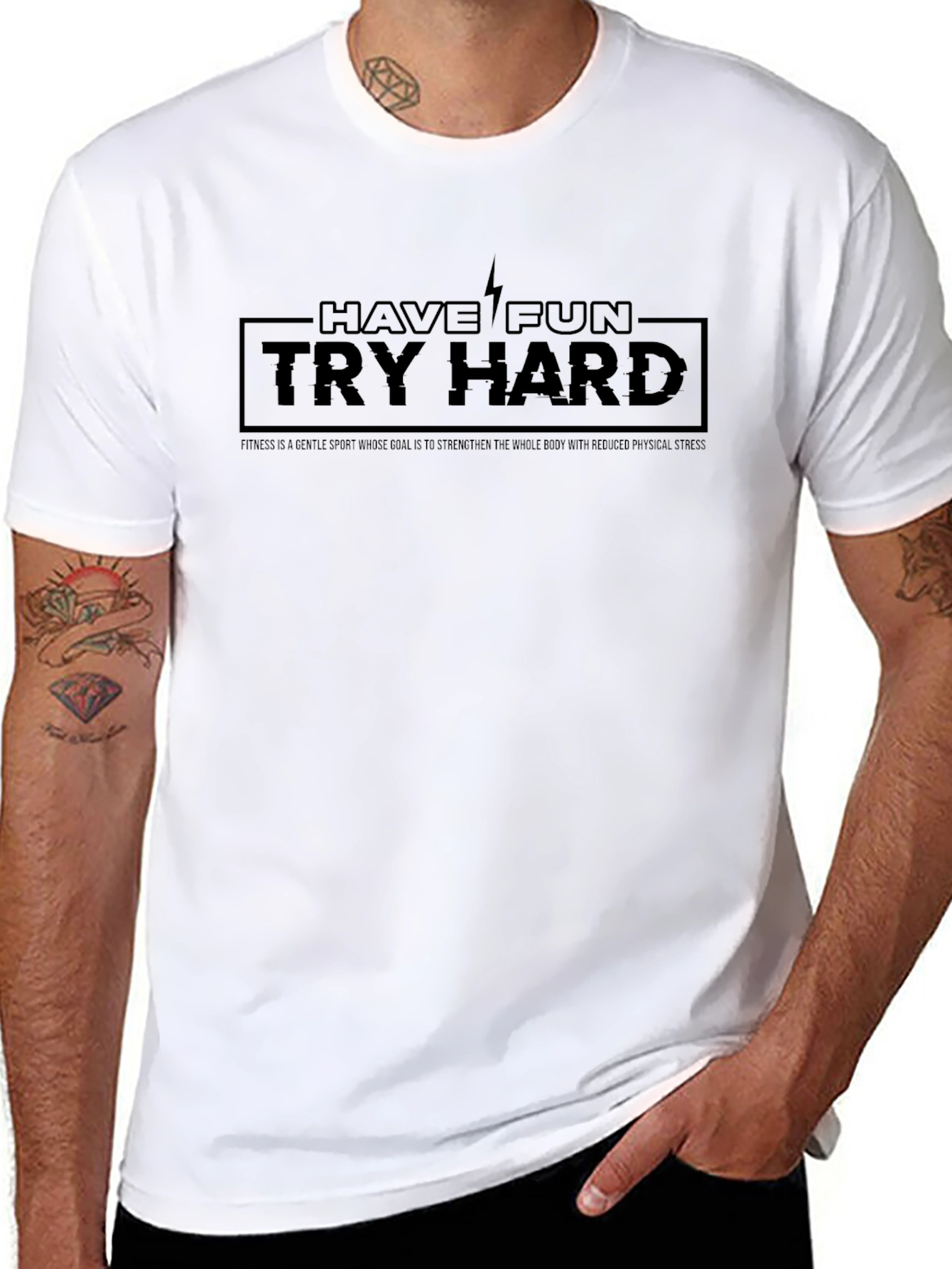 Have Fun Try Hard Black T-Shirt