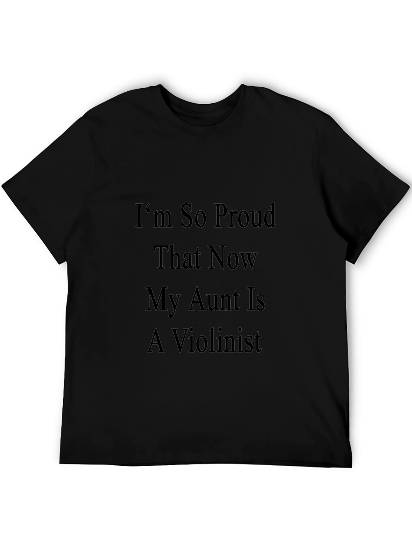Proud Aunt Violinist Black T-Shirt