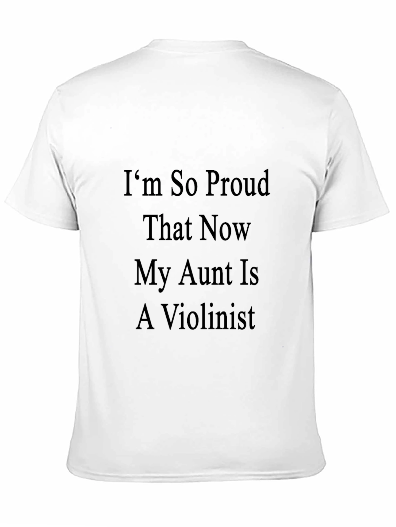 Proud Aunt Violinist Black T-Shirt