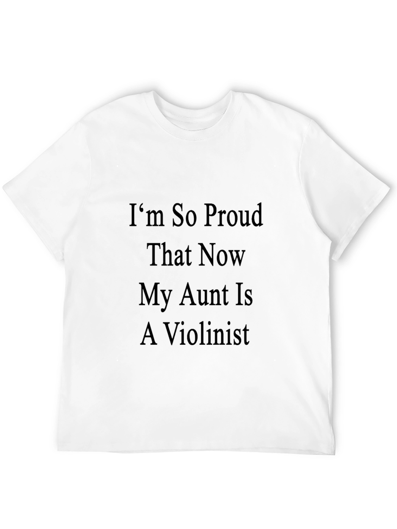 Proud Aunt Violinist Black T-Shirt