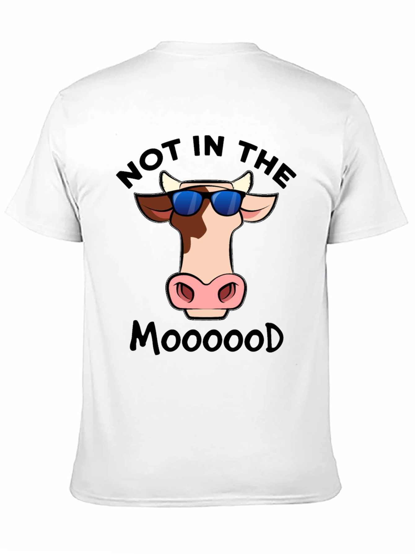 Not In The Mooood Cow Graphic T-Shirt