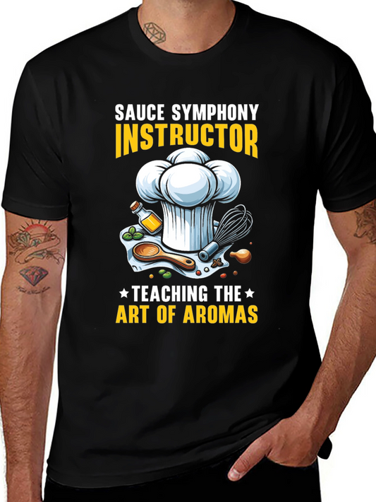Sauce Symphony Instructor T-Shirt Chef Culinary Art Tee