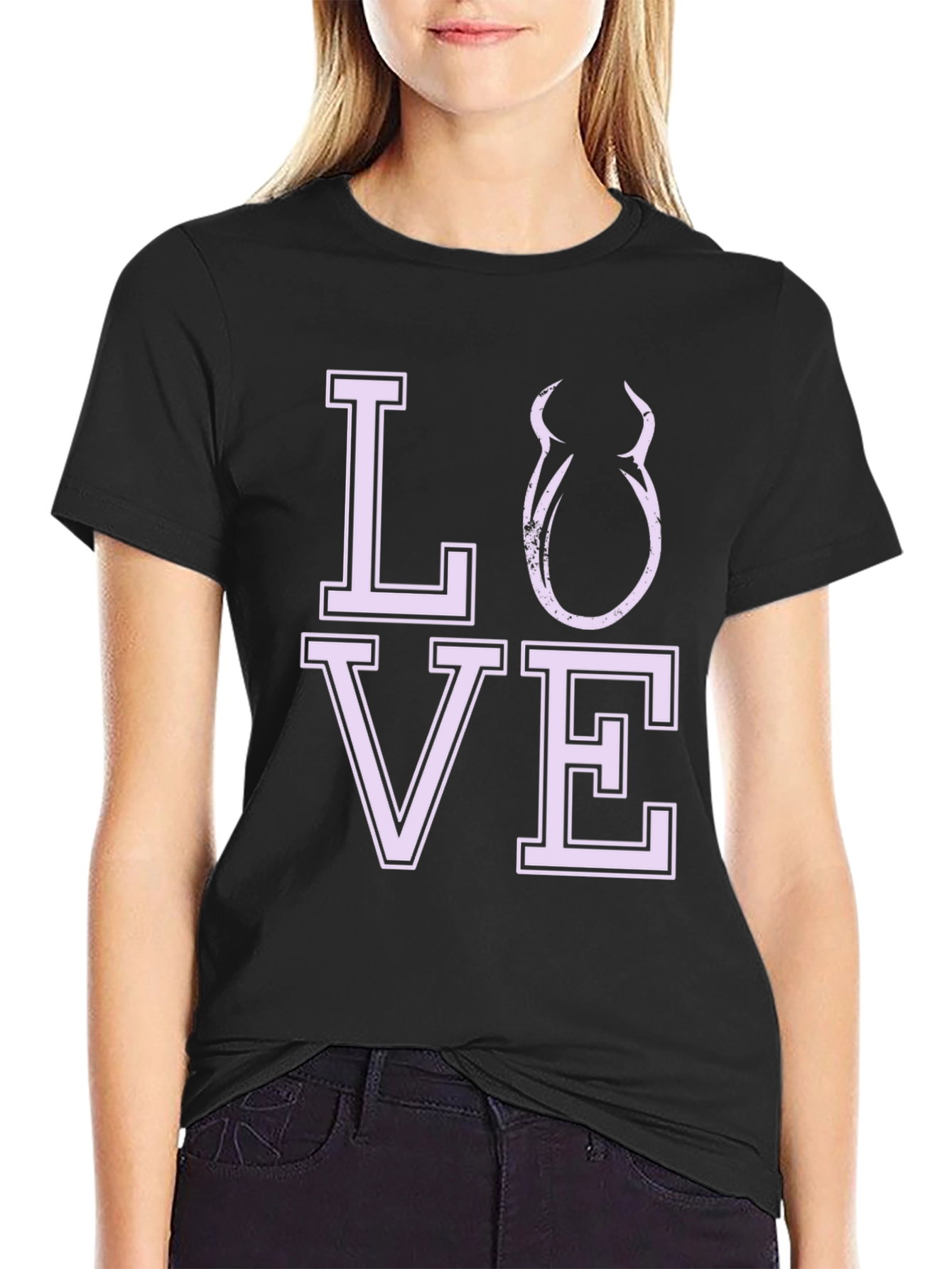 Love Devil Graphic Tee - Black Cotton Shirt