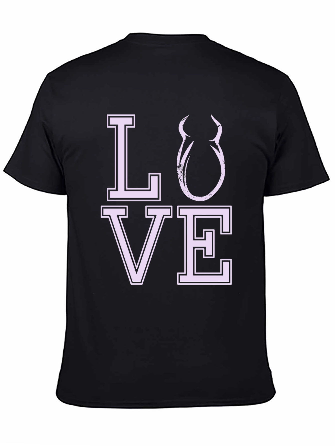 Love Devil Graphic Tee - Black Cotton Shirt
