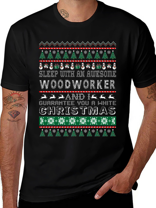 Awesome Woodworker Christmas T-Shirt