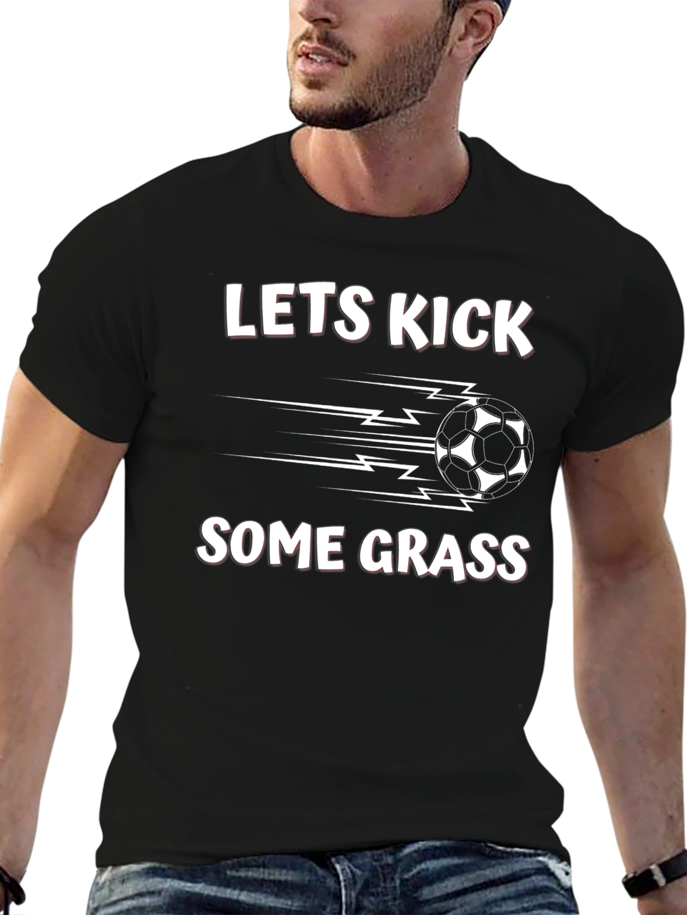 Lets Kick Some Grass Soccer T-Shirt