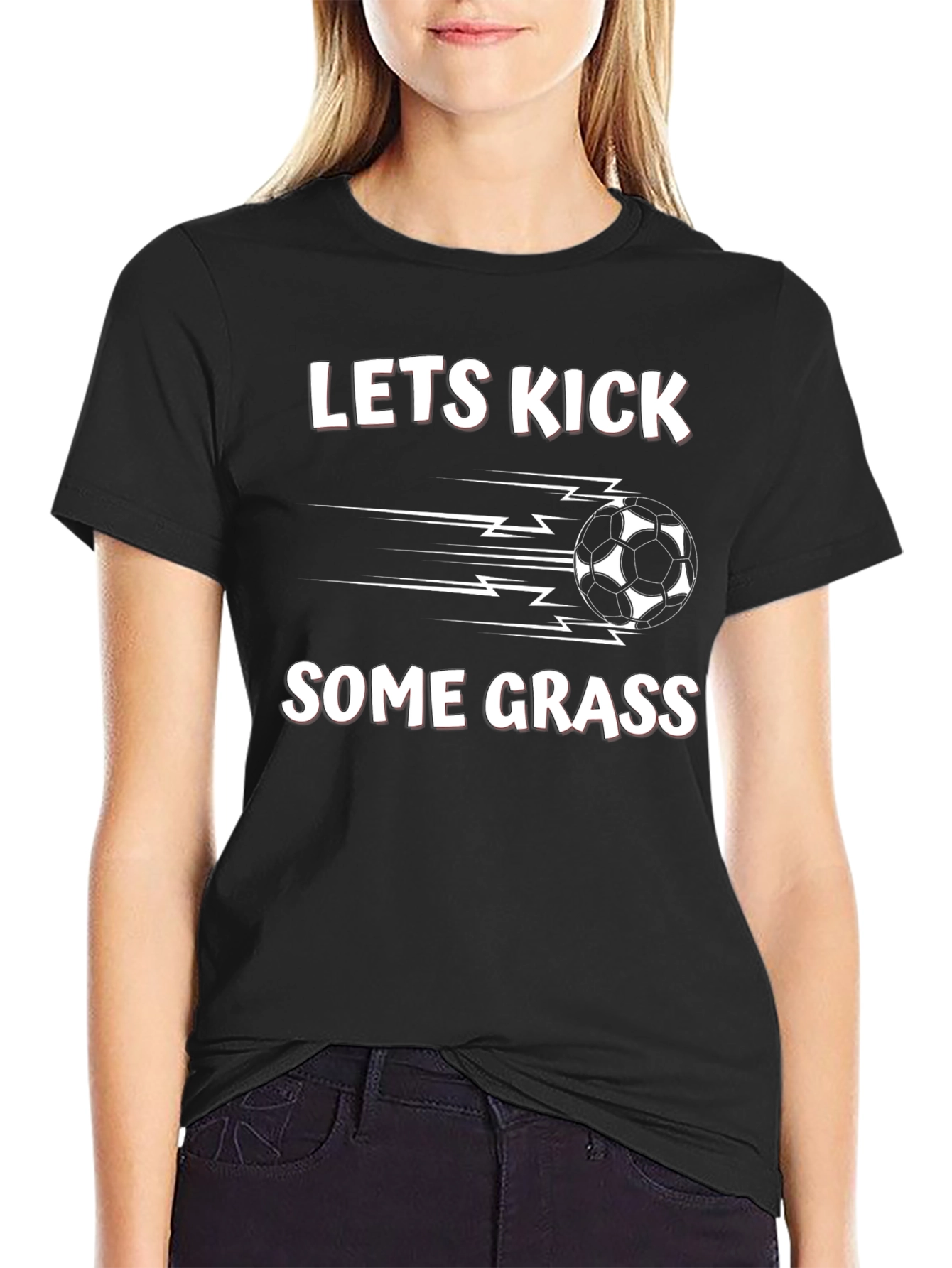 Lets Kick Some Grass Soccer T-Shirt