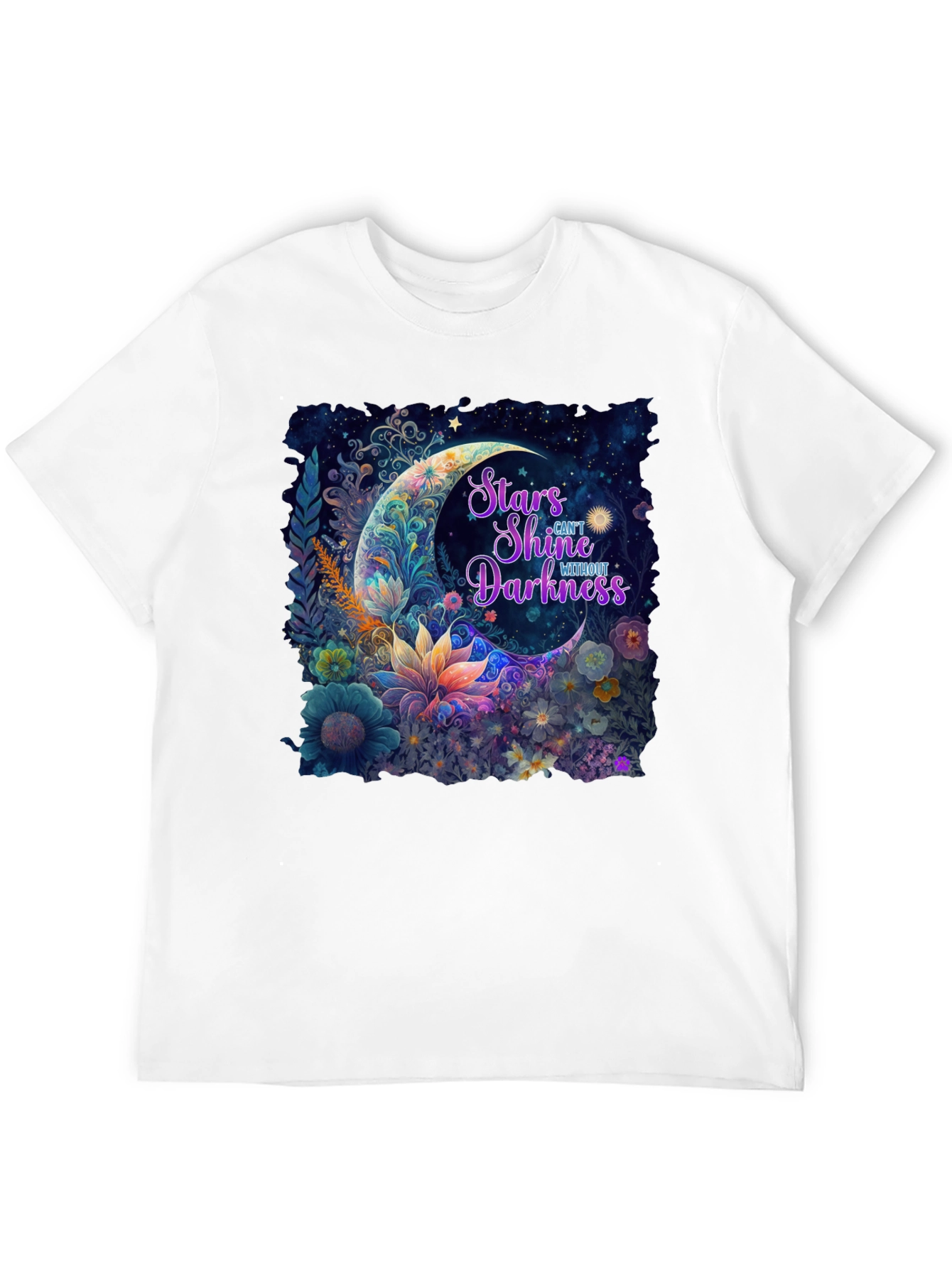 Stars Shine Without Darkness Black T-Shirt
