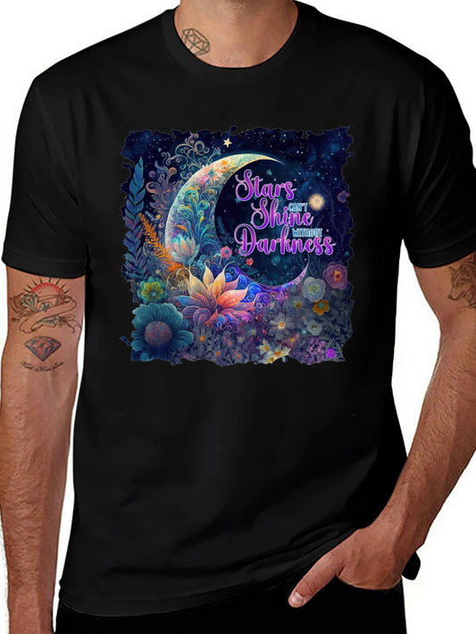 Stars Shine Without Darkness Black T-Shirt