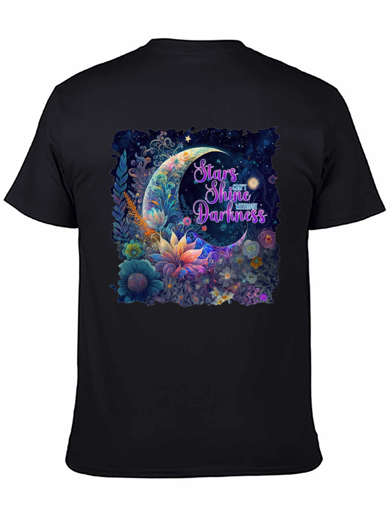 Stars Shine Without Darkness Black T-Shirt