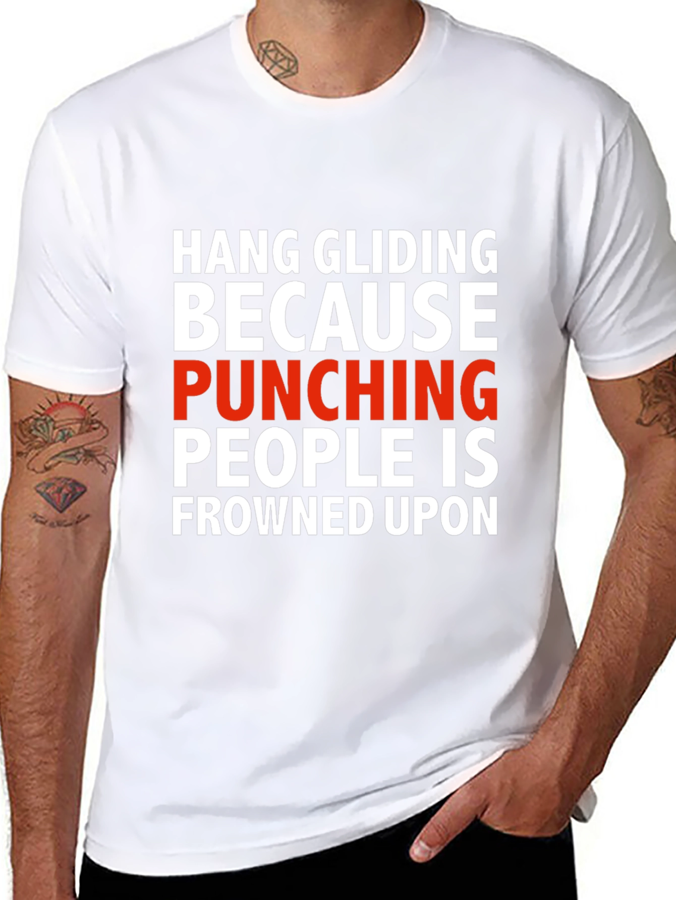 Hang Gliding Funny Graphic T-Shirt