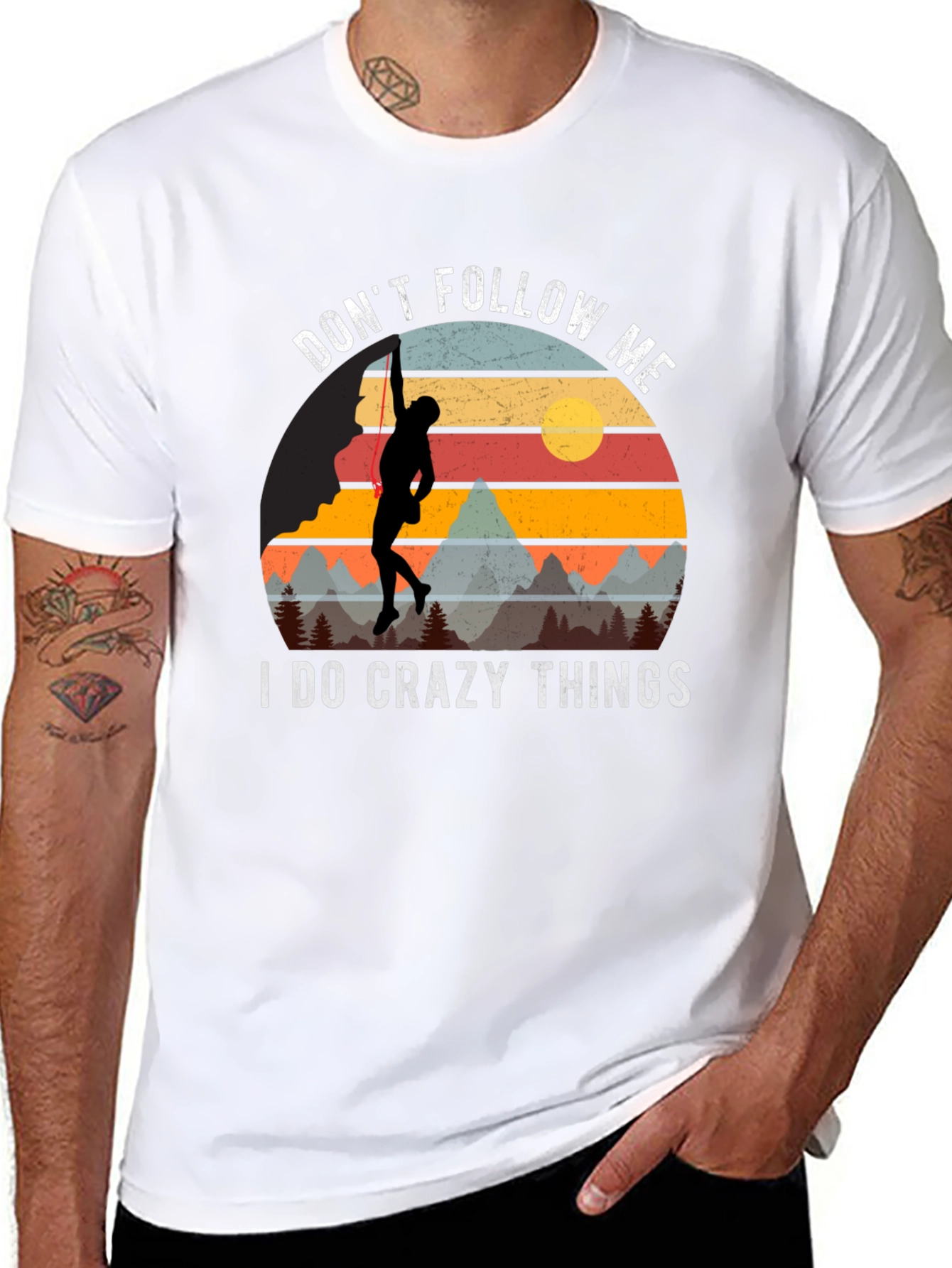 Dont Follow Me Crazy Climber Graphic T-Shirt