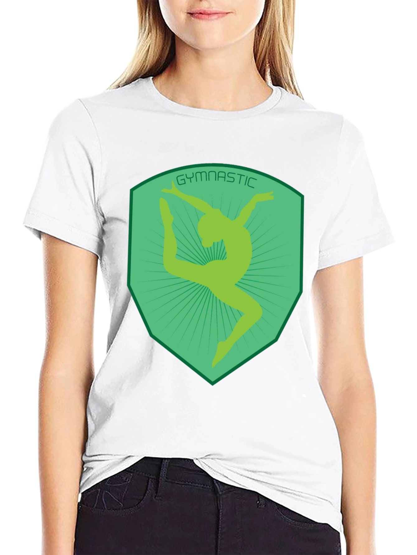 Gymnastics Silhouette Graphic Tee - Athletic Design