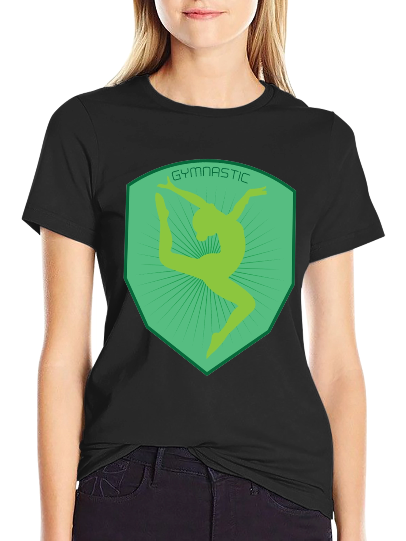 Gymnastics Silhouette Graphic Tee - Athletic Design