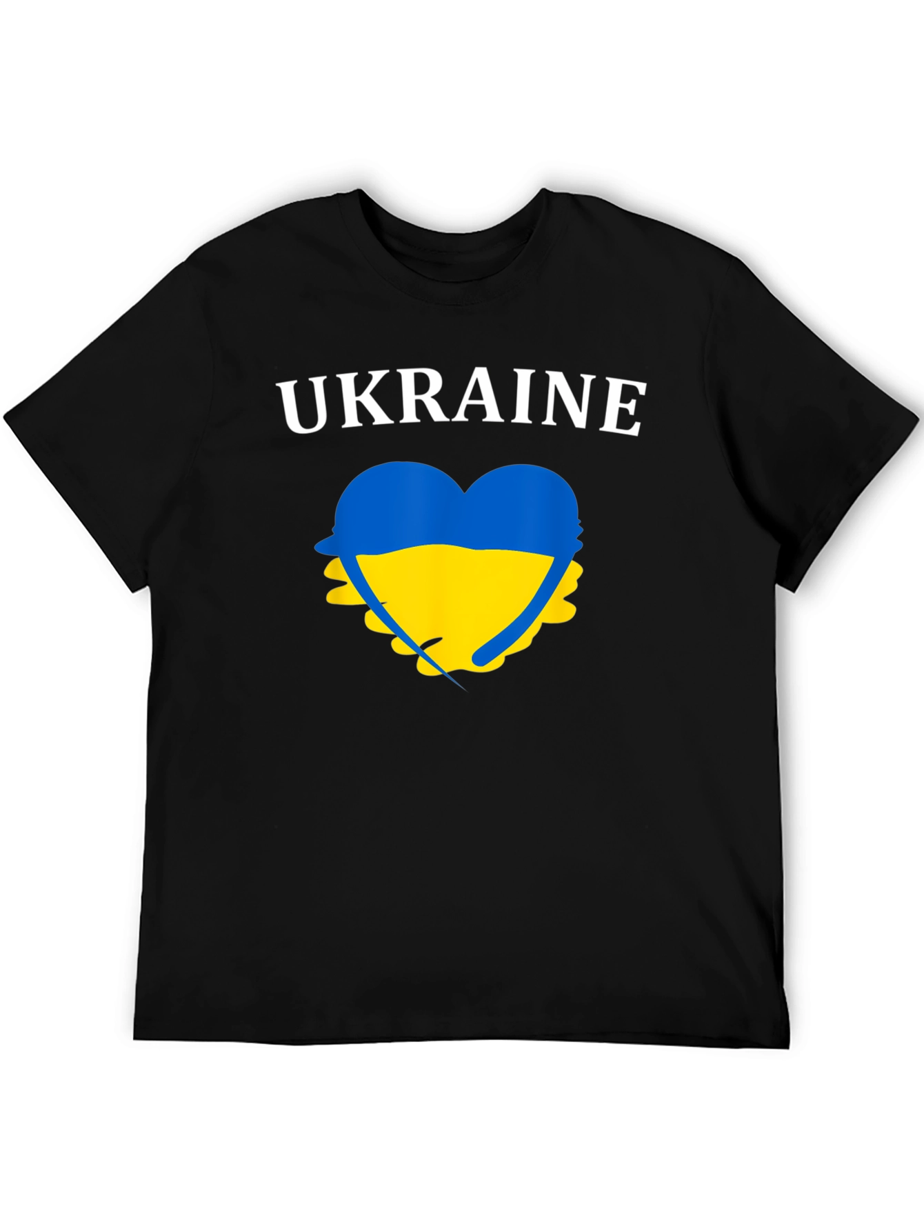 Ukraine Heart Flag T-Shirt Support Graphic Tee