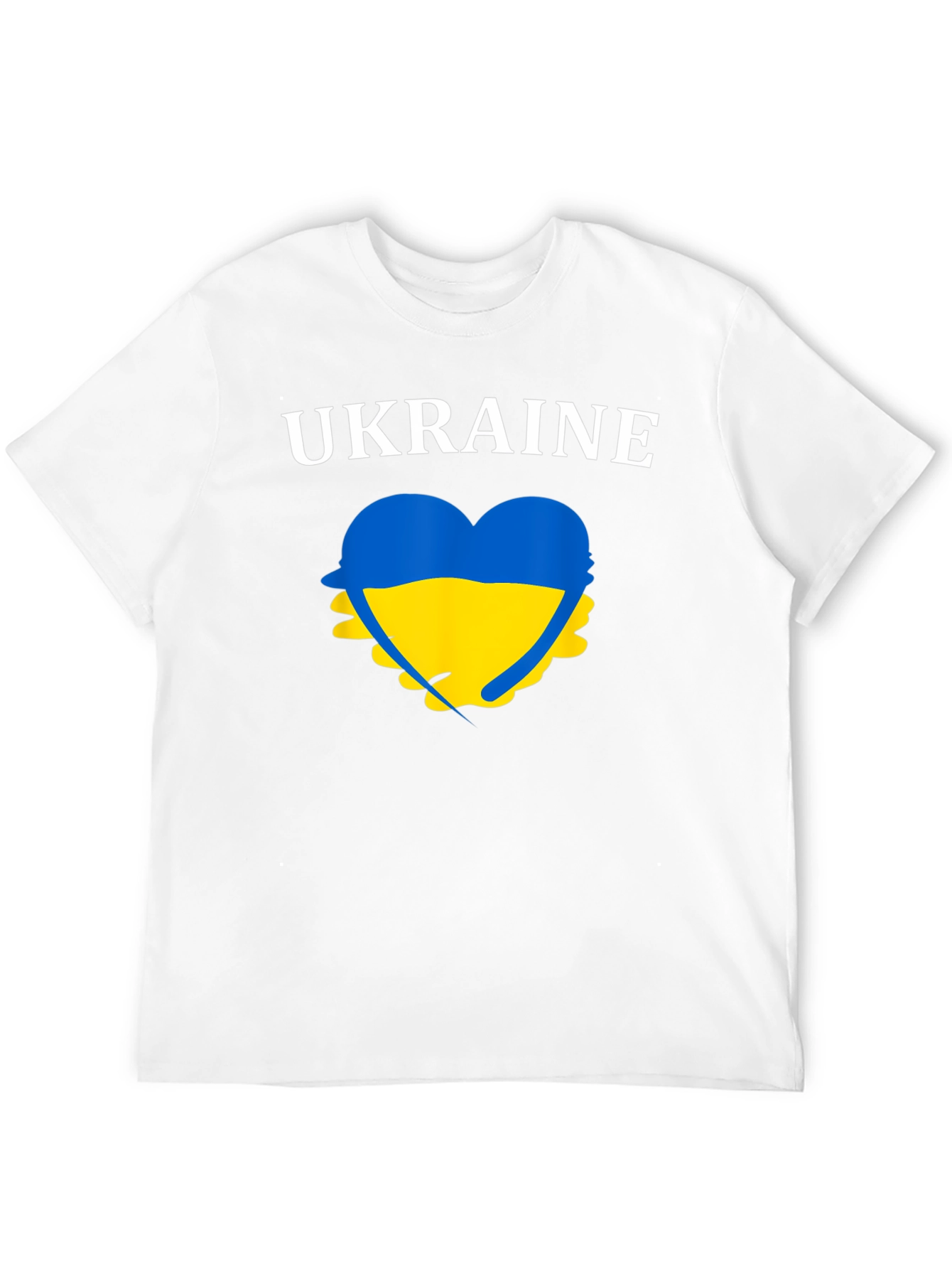 Ukraine Heart Flag T-Shirt Support Graphic Tee