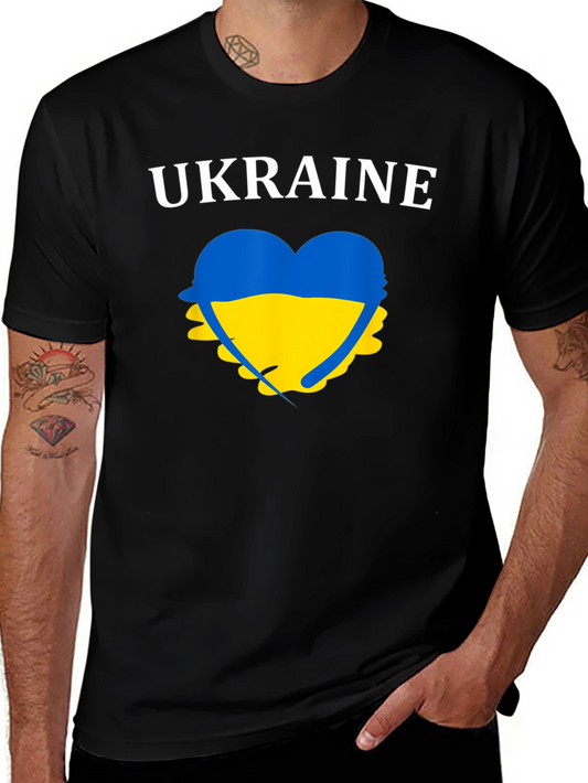 Ukraine Heart Flag T-Shirt Support Graphic Tee