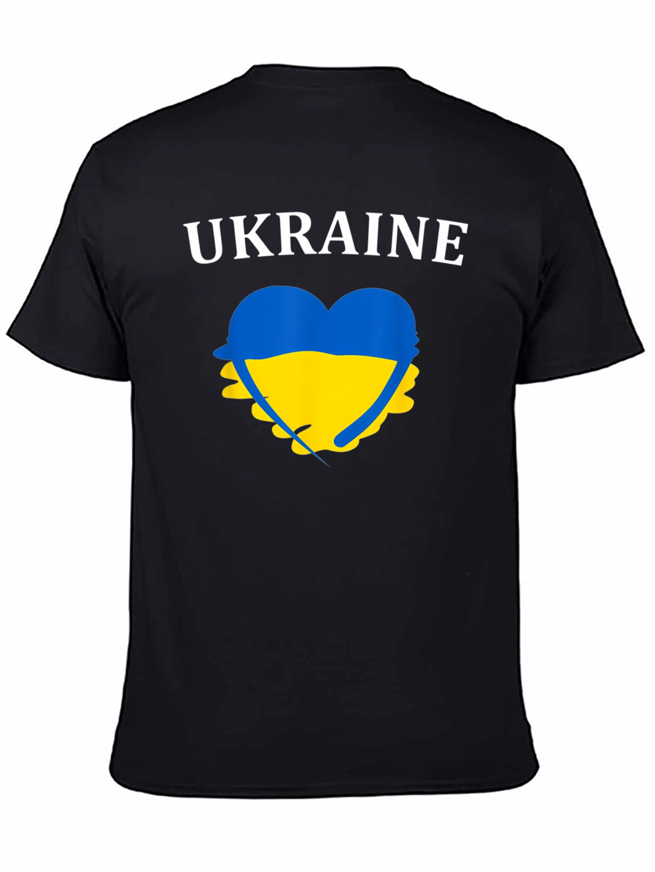 Ukraine Heart Flag T-Shirt Support Graphic Tee