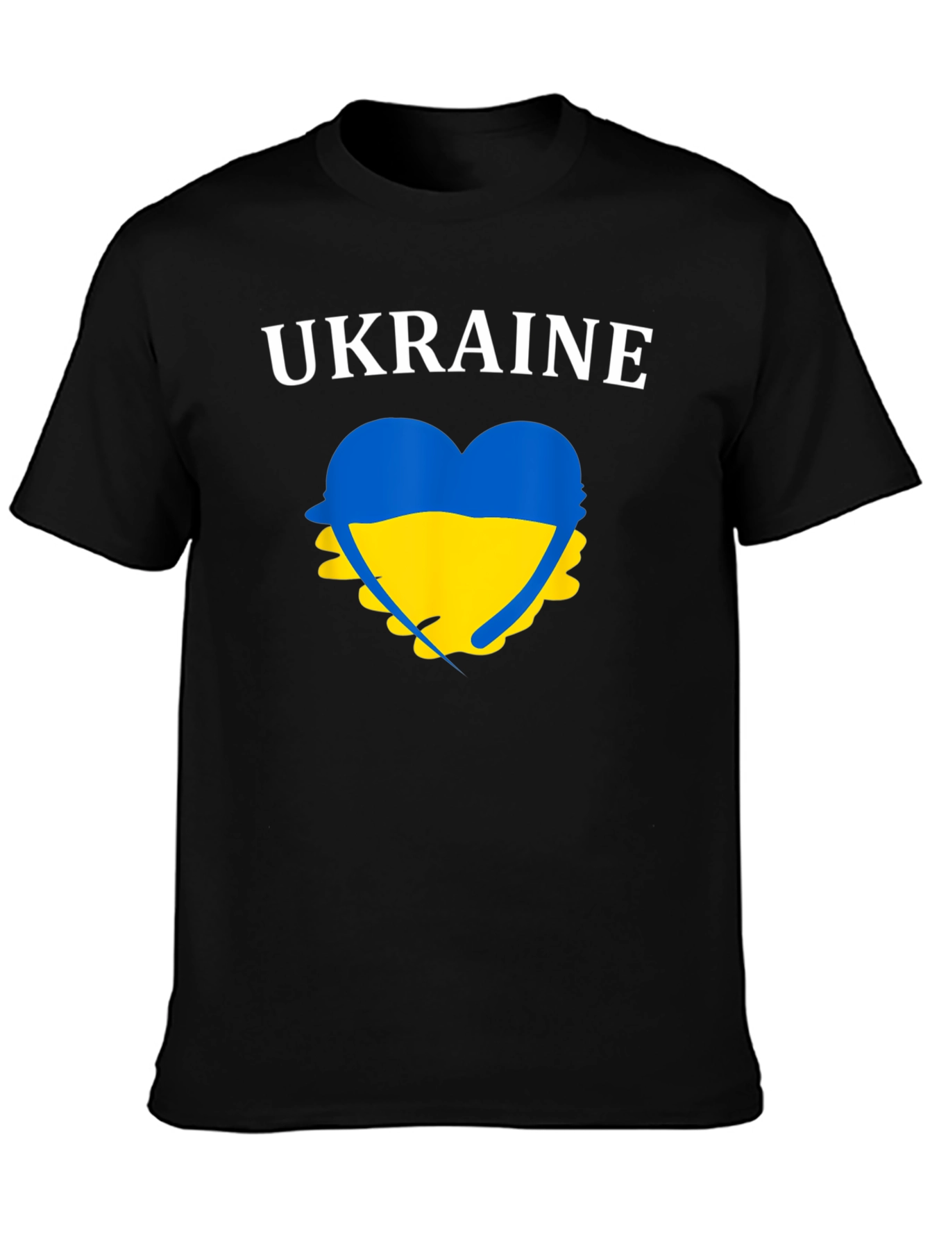 Ukraine Heart Flag T-Shirt Support Graphic Tee