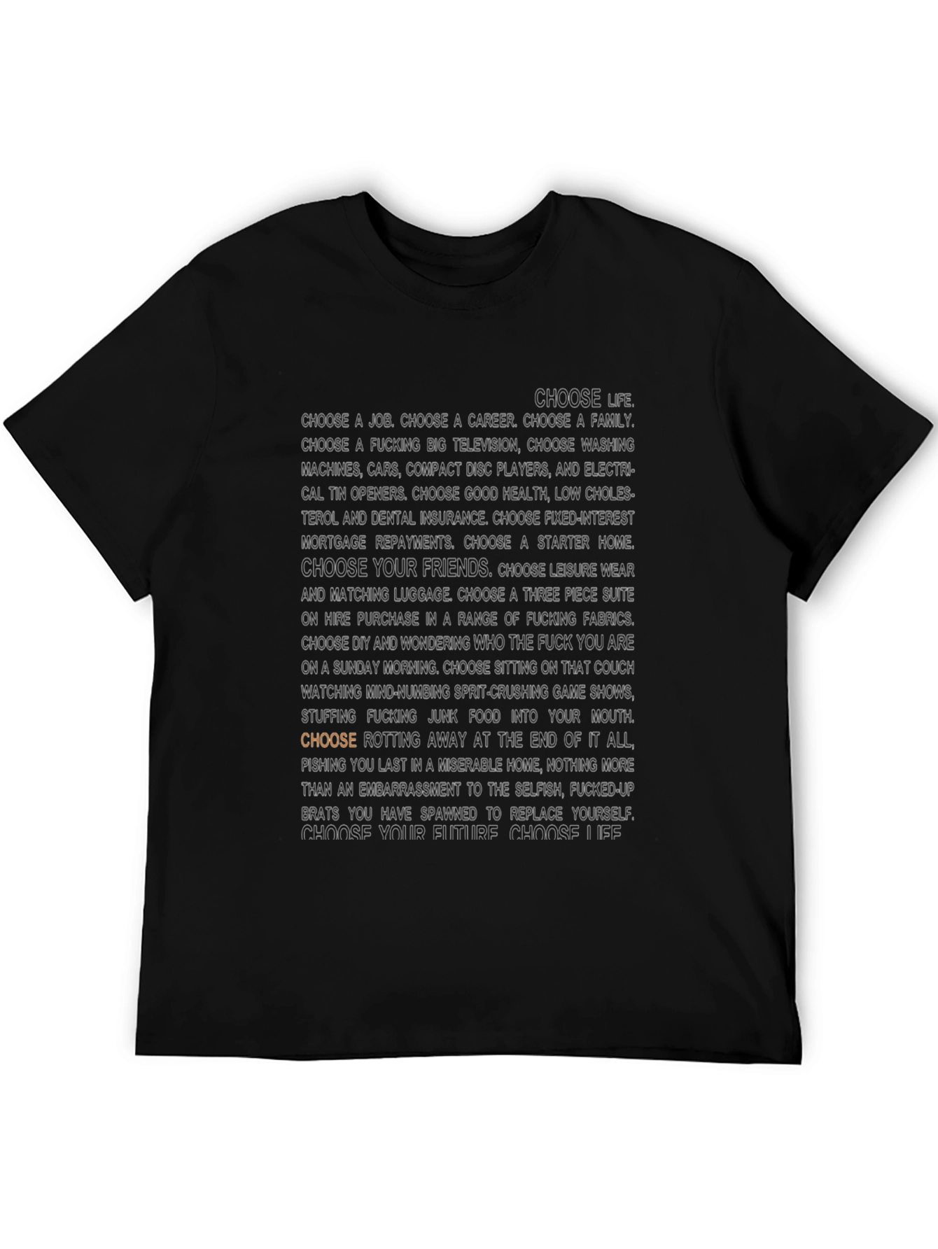 Choose Life Graphic Tee - Black T-Shirt