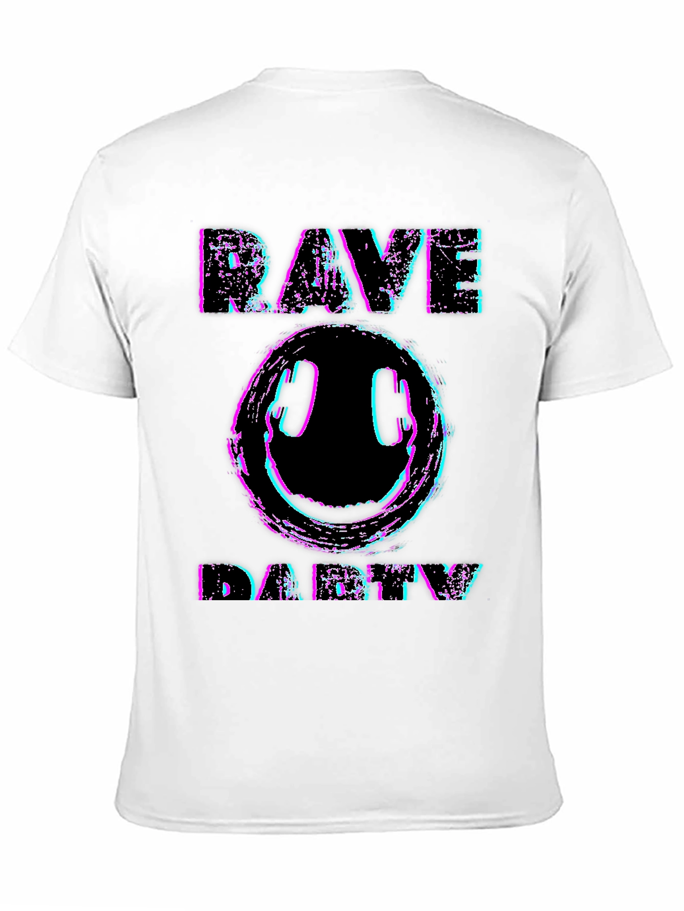 Rave Party Graphic T-Shirt - Black