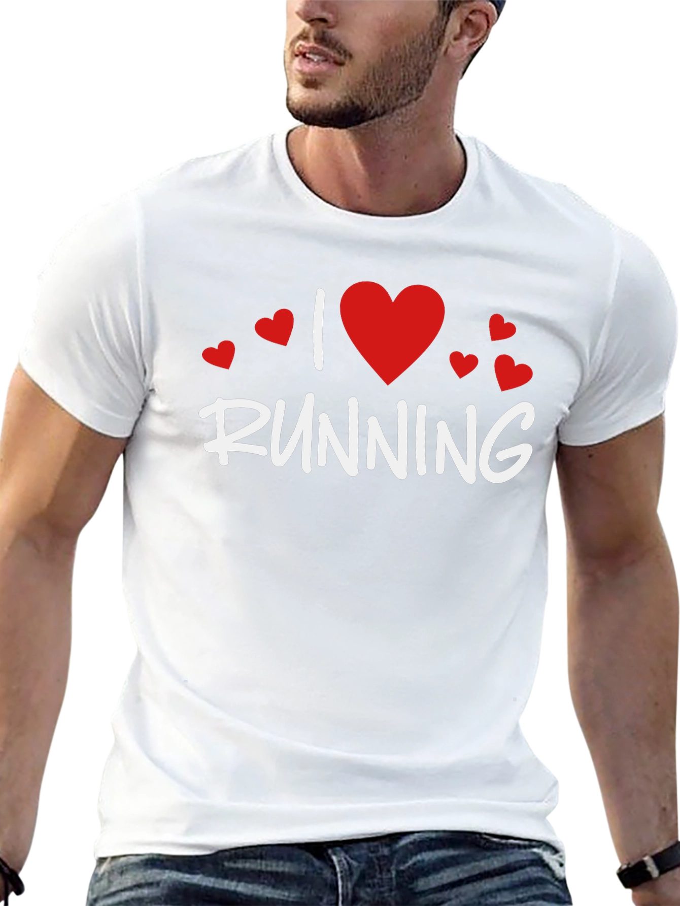 I Love Running Graphic T-Shirt - Black