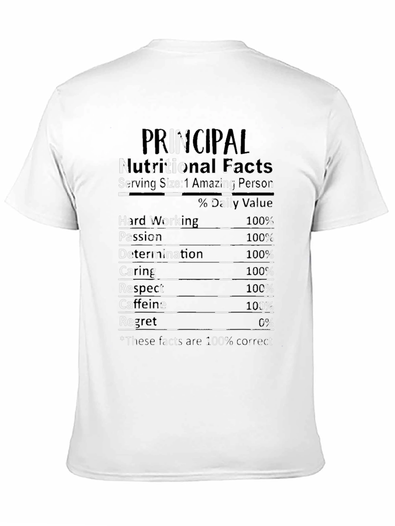 Principal Nutritional Facts Graphic T-Shirt