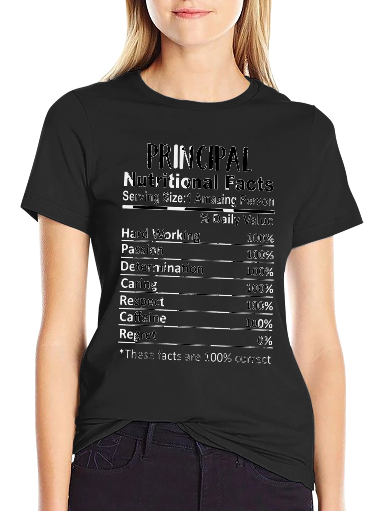 Principal Nutritional Facts Graphic T-Shirt