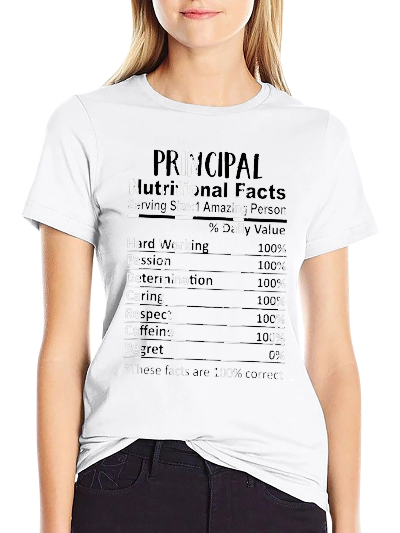Principal Nutritional Facts Graphic T-Shirt