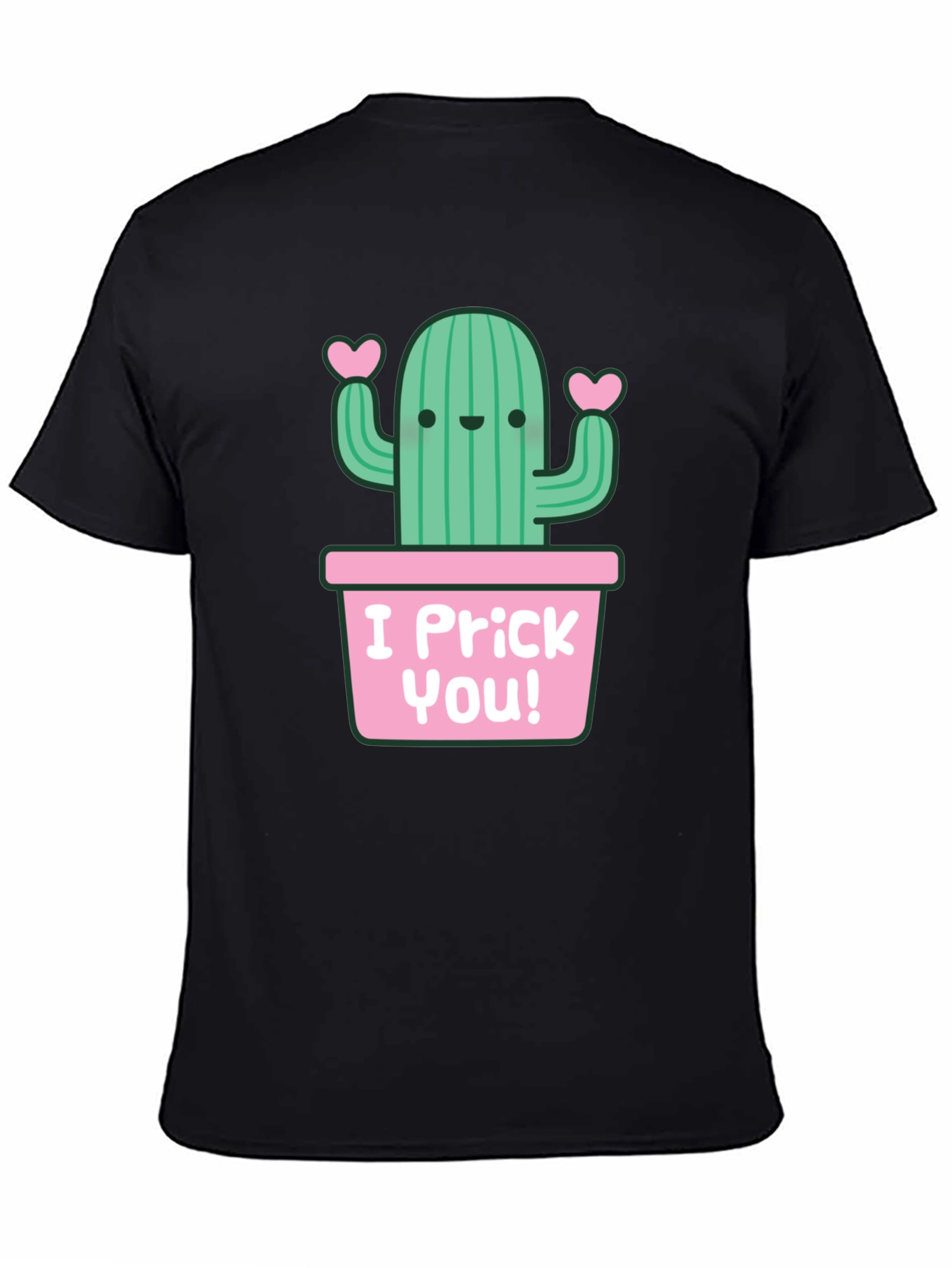 I Prick You! Cactus Graphic Black T-Shirt