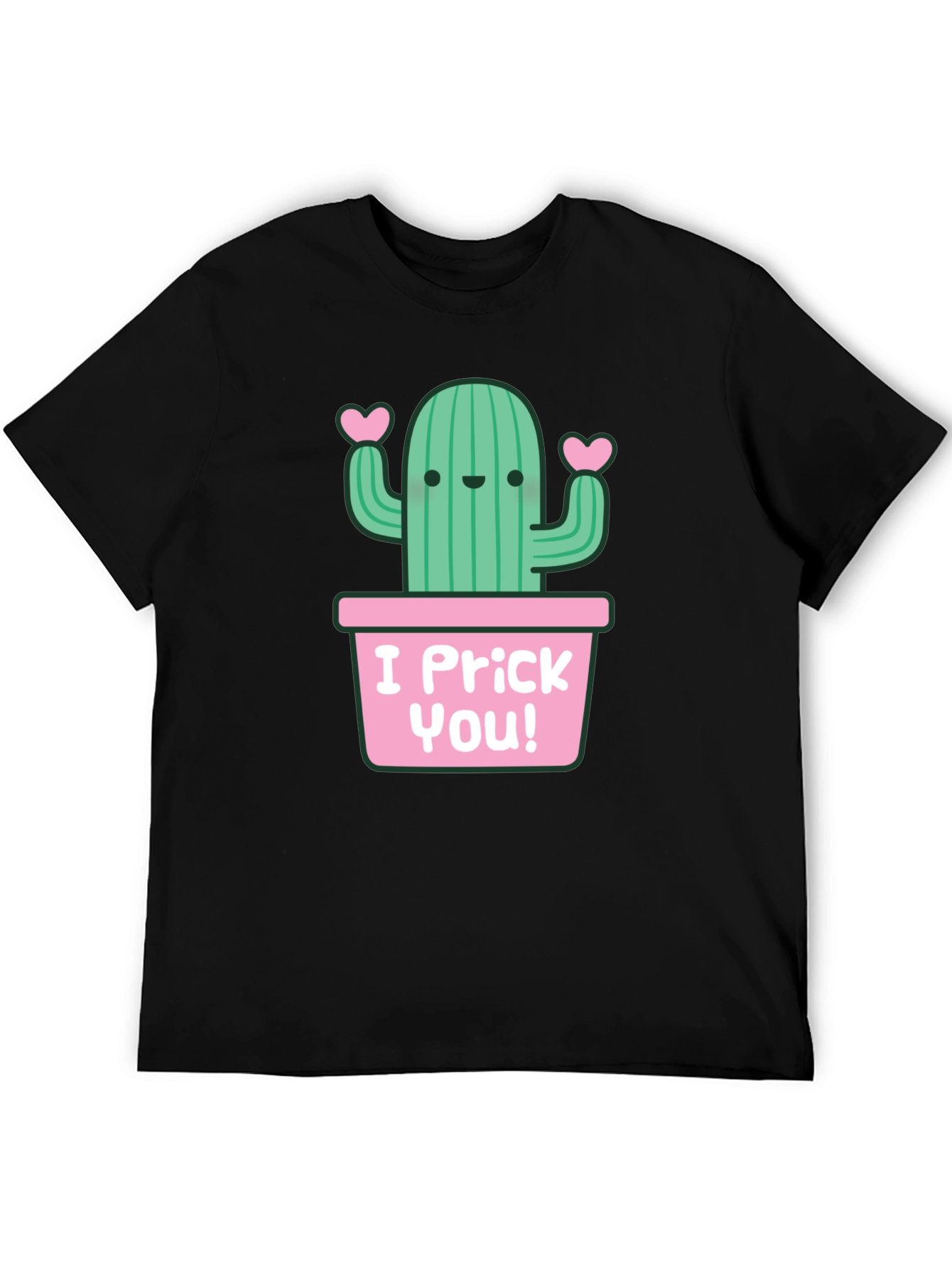 I Prick You! Cactus Graphic Black T-Shirt