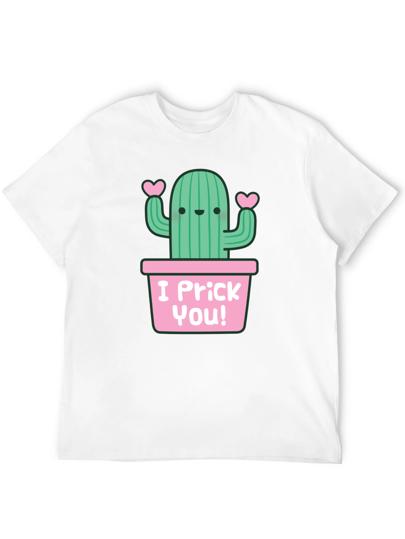 I Prick You! Cactus Graphic Black T-Shirt